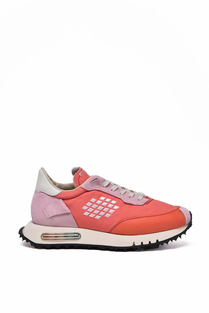 Leather/Polyester Sneakers - Red