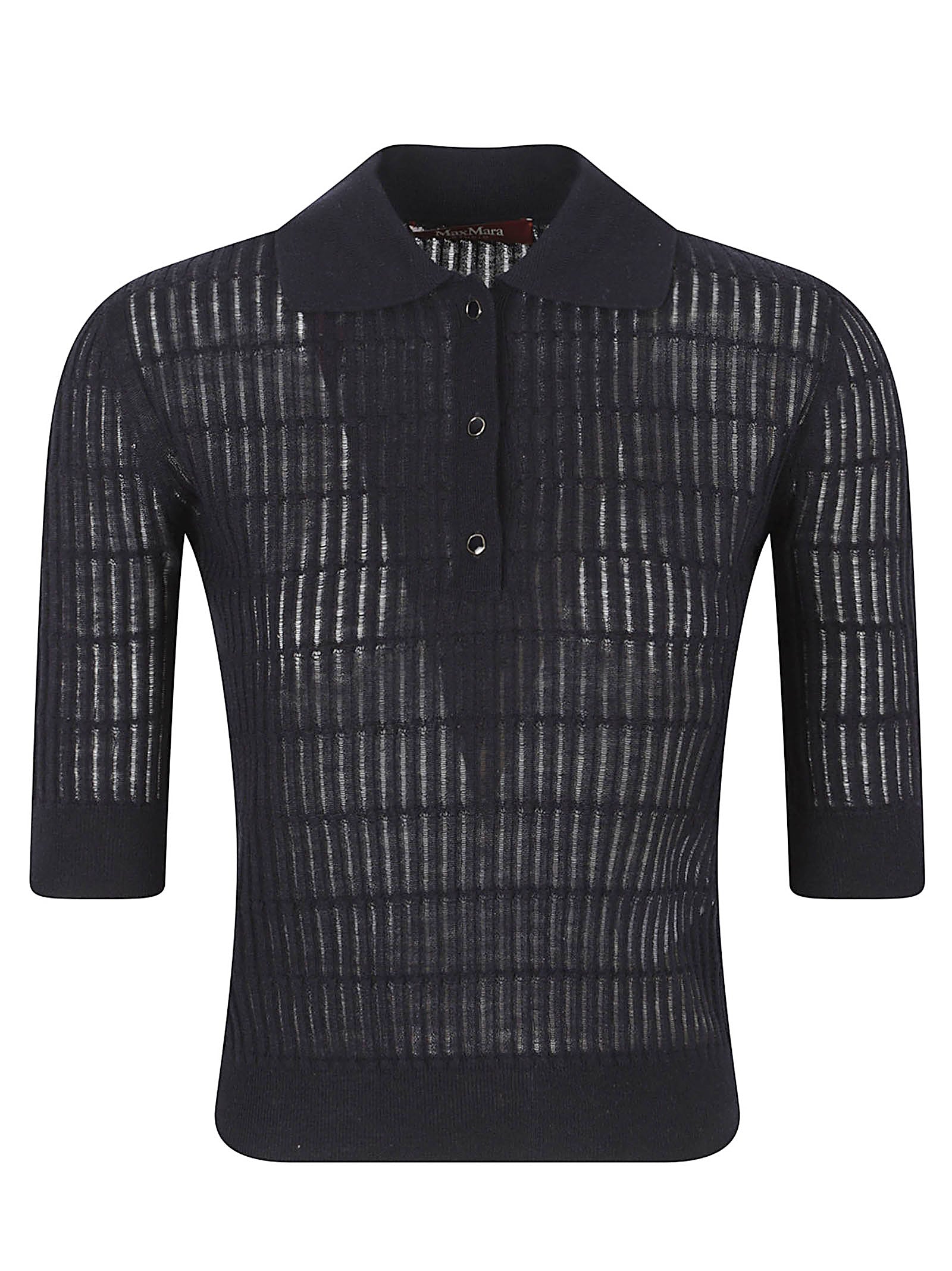 Wool And Silk Blend Polo Shirt