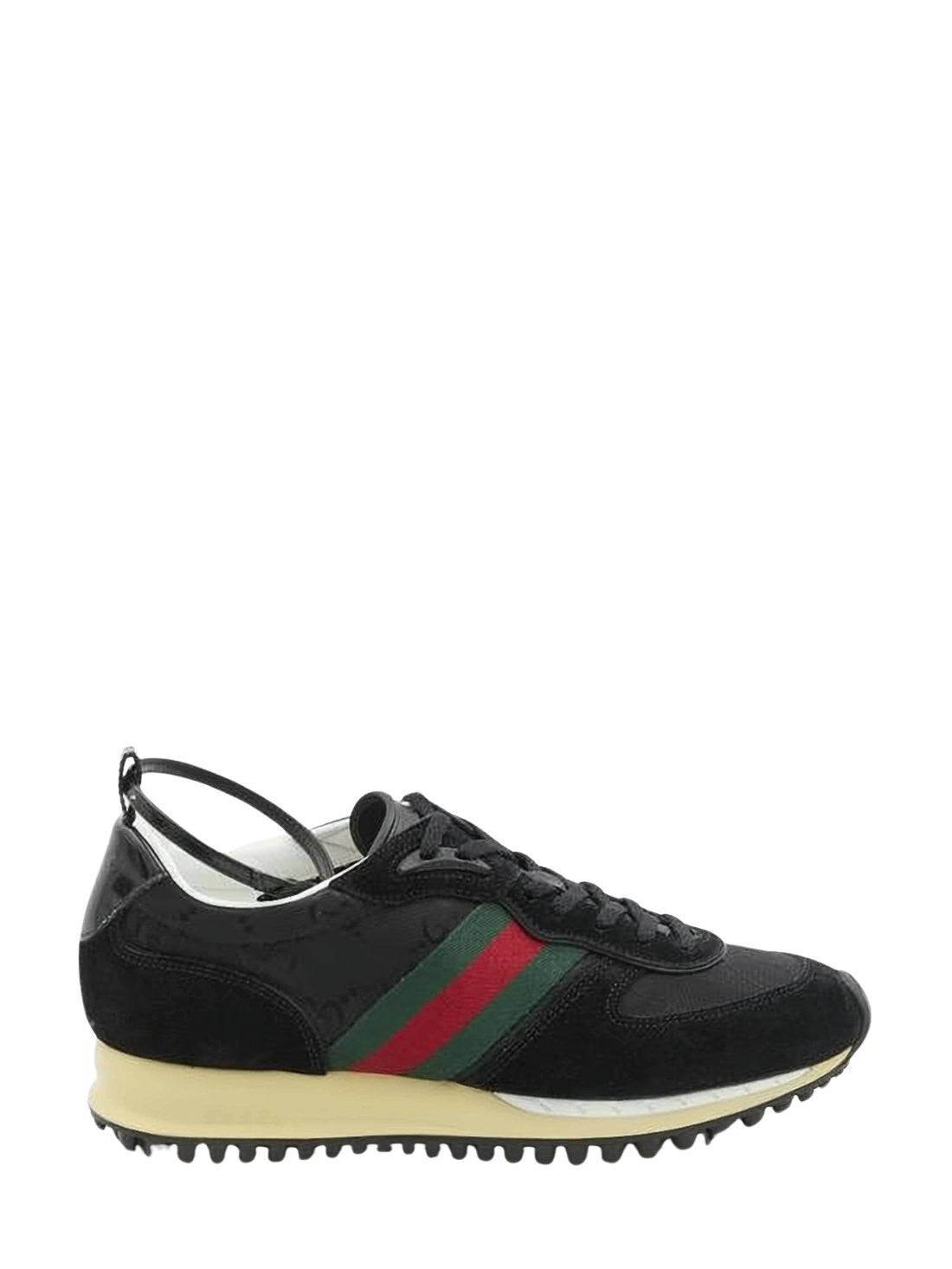 Low-Top Suede and Nylon Sneakers