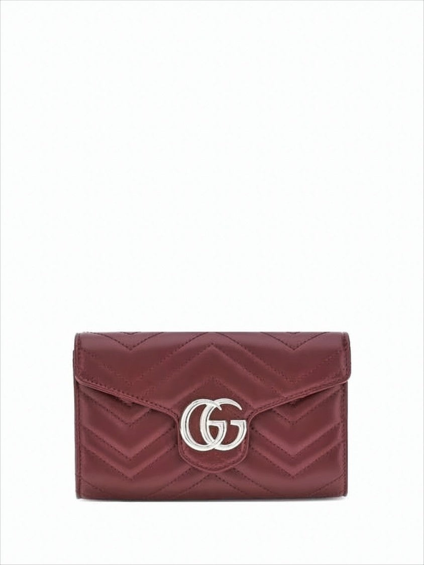 Pikowana skórzana torebka crossbody Chevron