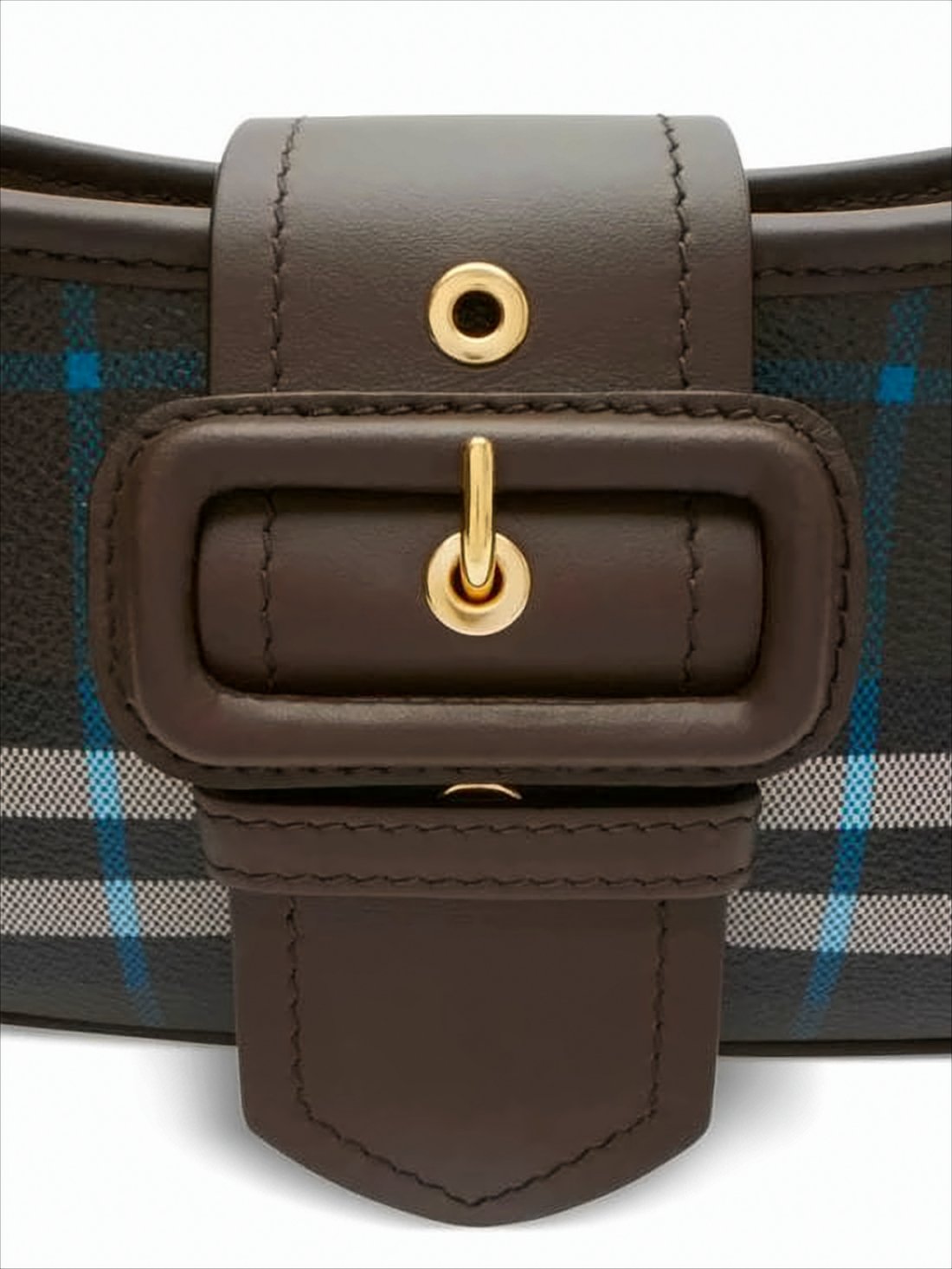 Structured Shoulder Bag with Classic Check Pattern