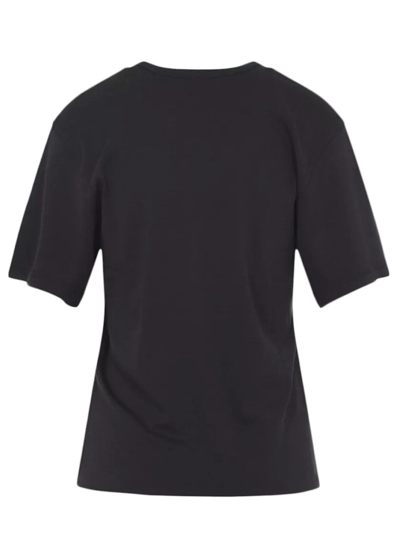 Ribbed Cotton T-Shirt With Classic Round Neckline