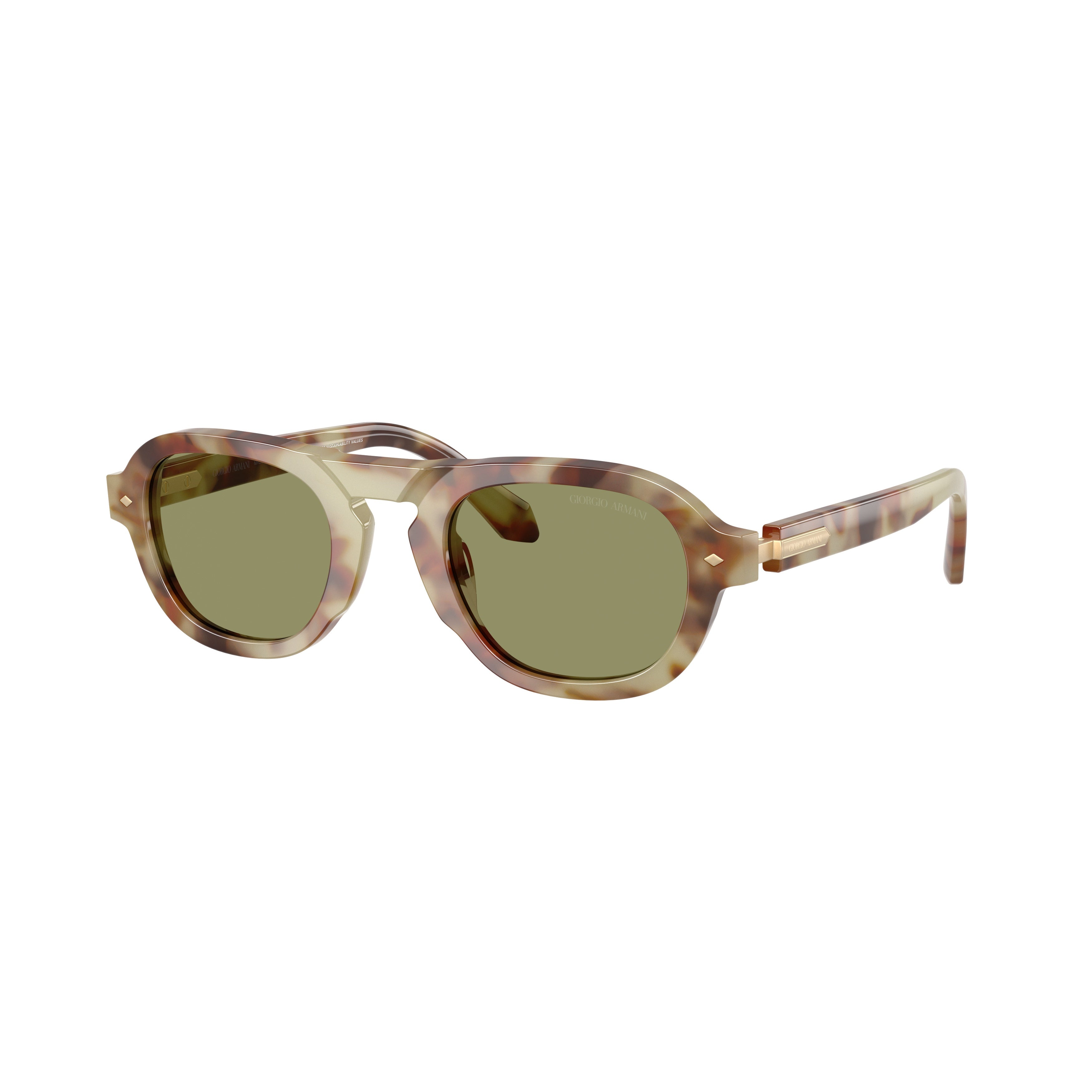 0ar8244 Geometric Tortoiseshell Sunglasses with Rectangular Lenses
