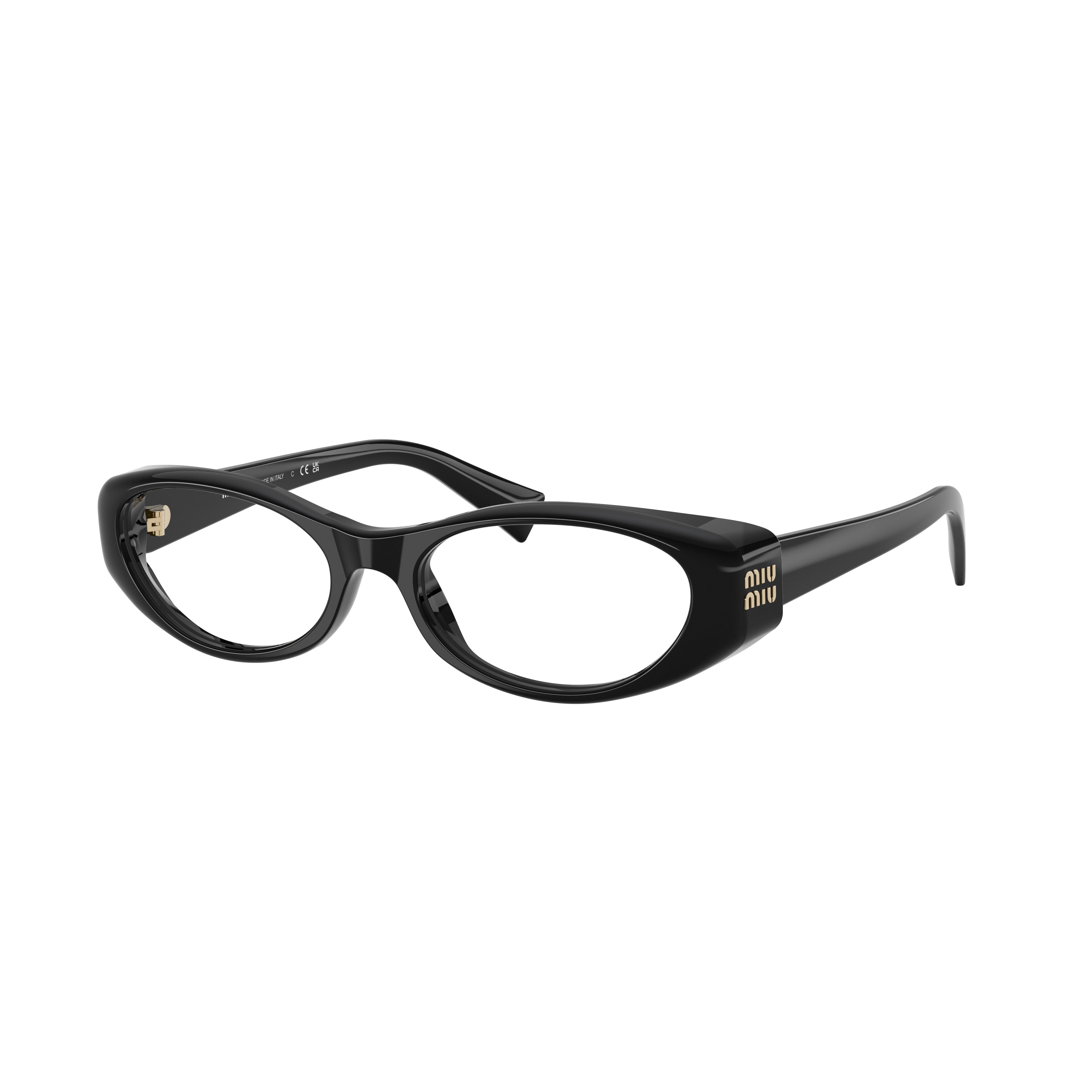 0mu 03zv Oval-Frame Black Acetate Sunglasses