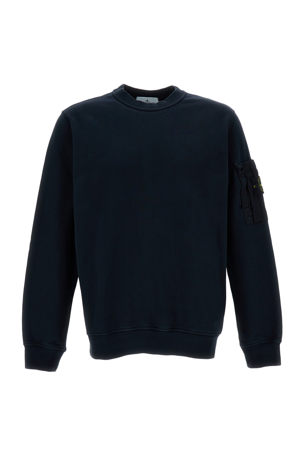 Crewneck Sweatshirt with Ribbed Detailing and Logo Patch