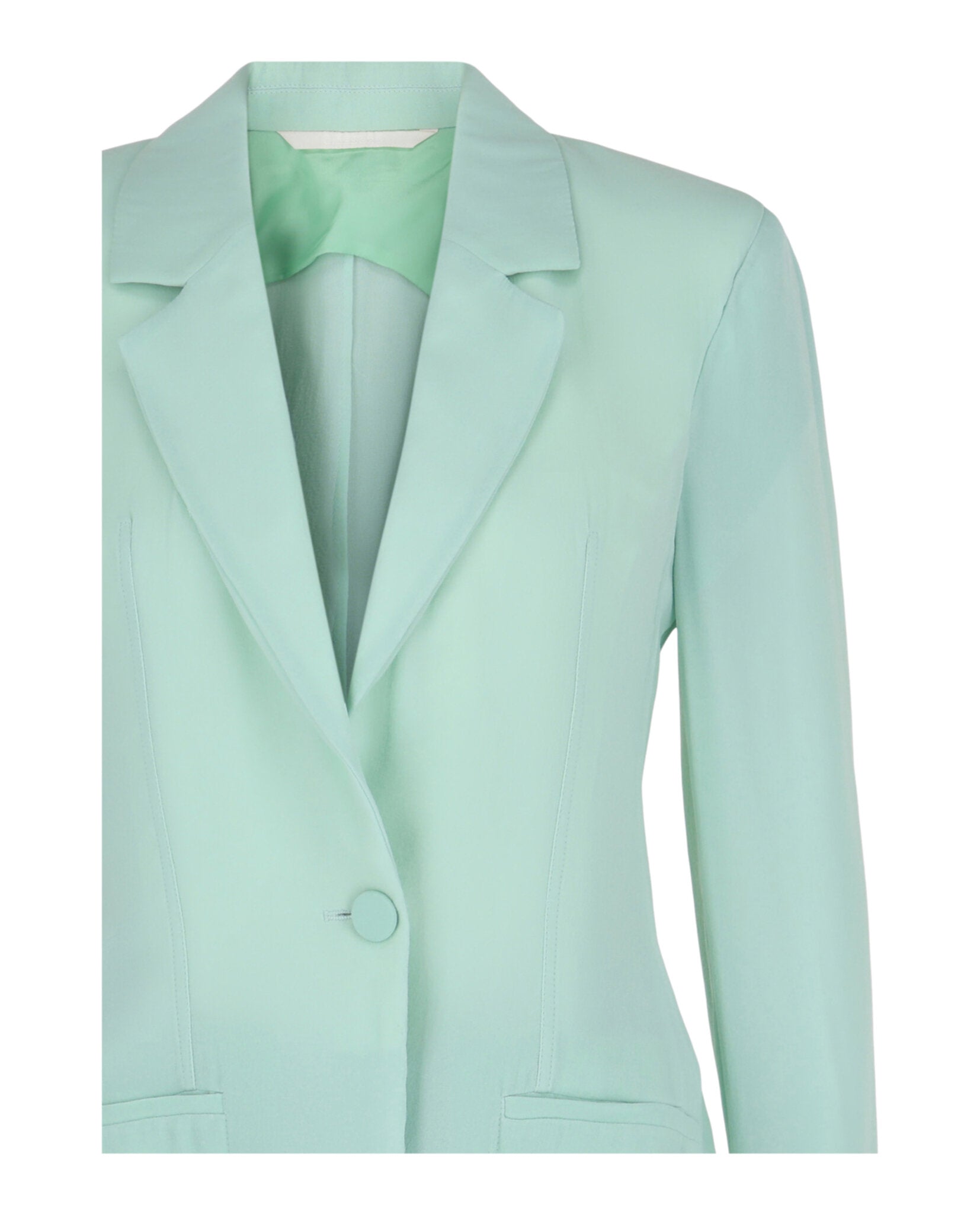 Single-Breasted Sheer Silk Blazer