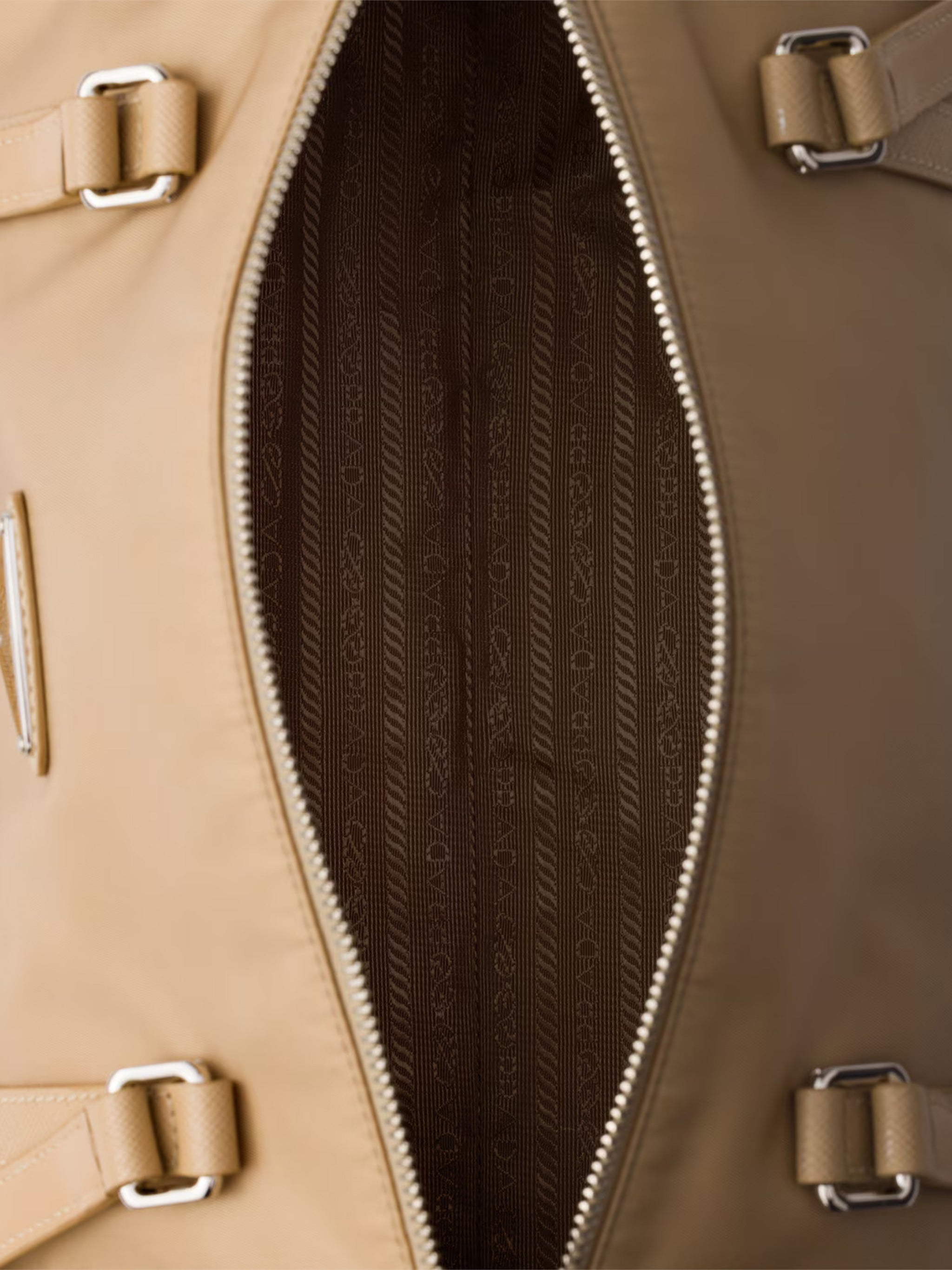 Neutral Bauletto Matte Finish Handbag