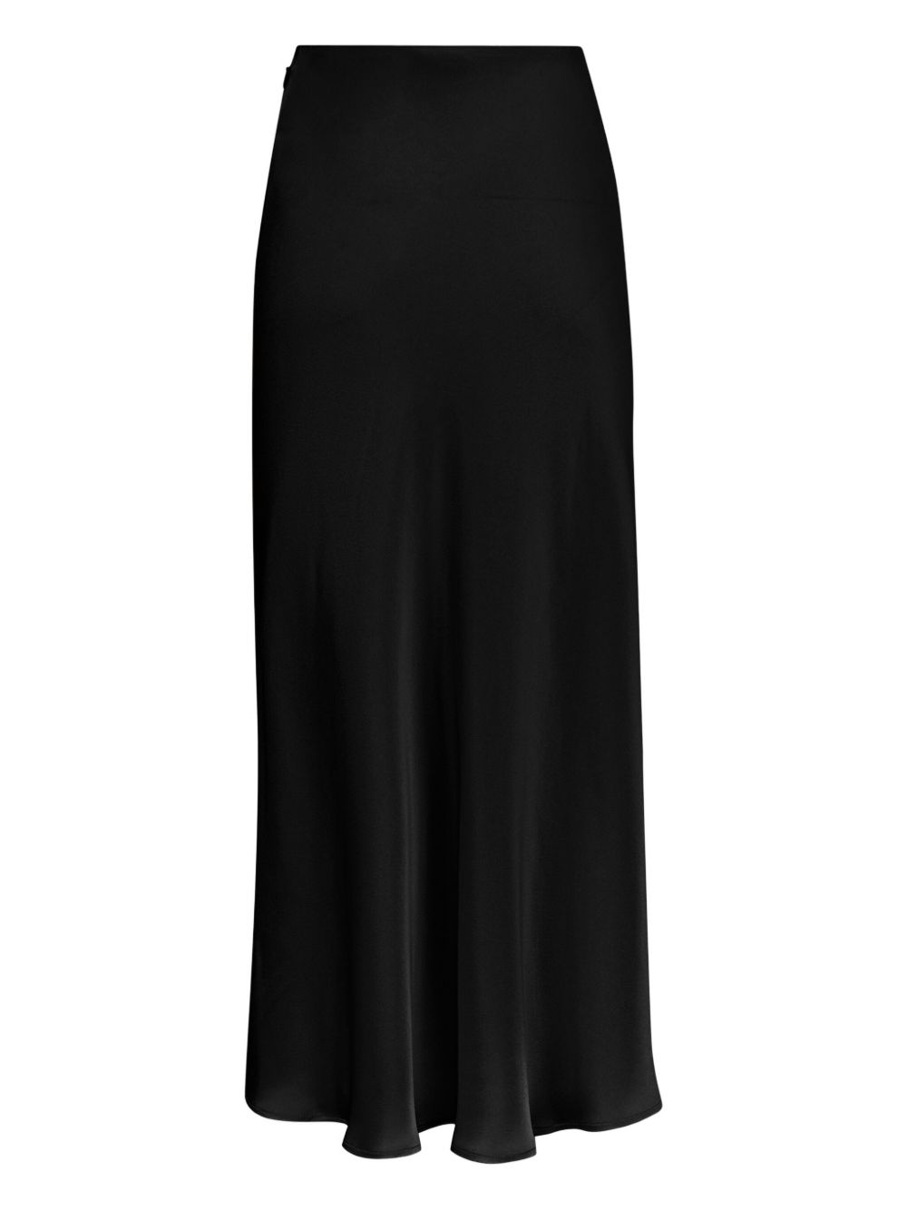 Double-Face Satin Midi Skirt With Bias-Cut Design