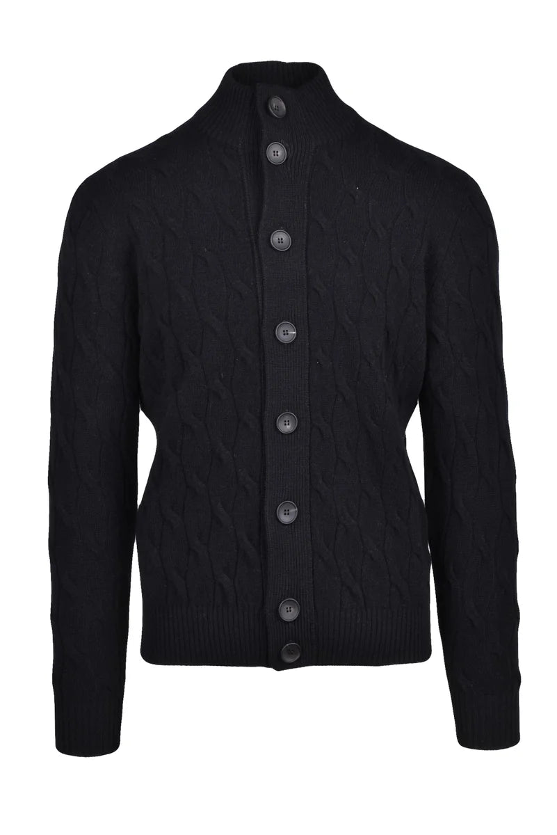 Button Cardigan - Black