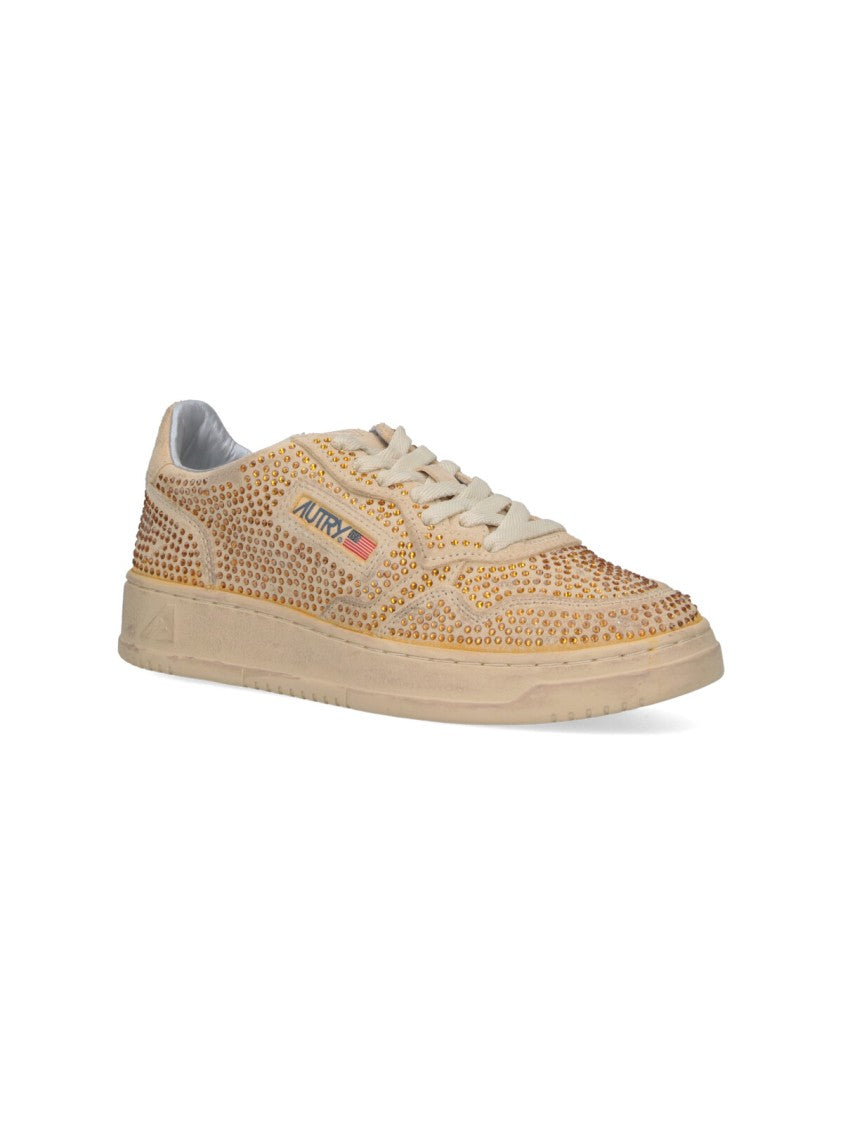 Low-Top Beige Sneakers
