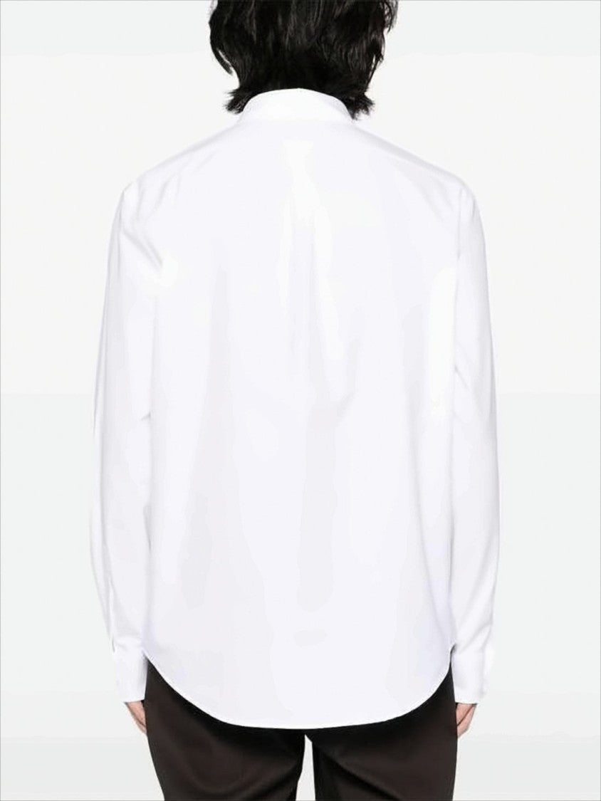 Classic Long-Sleeve Cotton Shirt With Embroidered Fox Logo