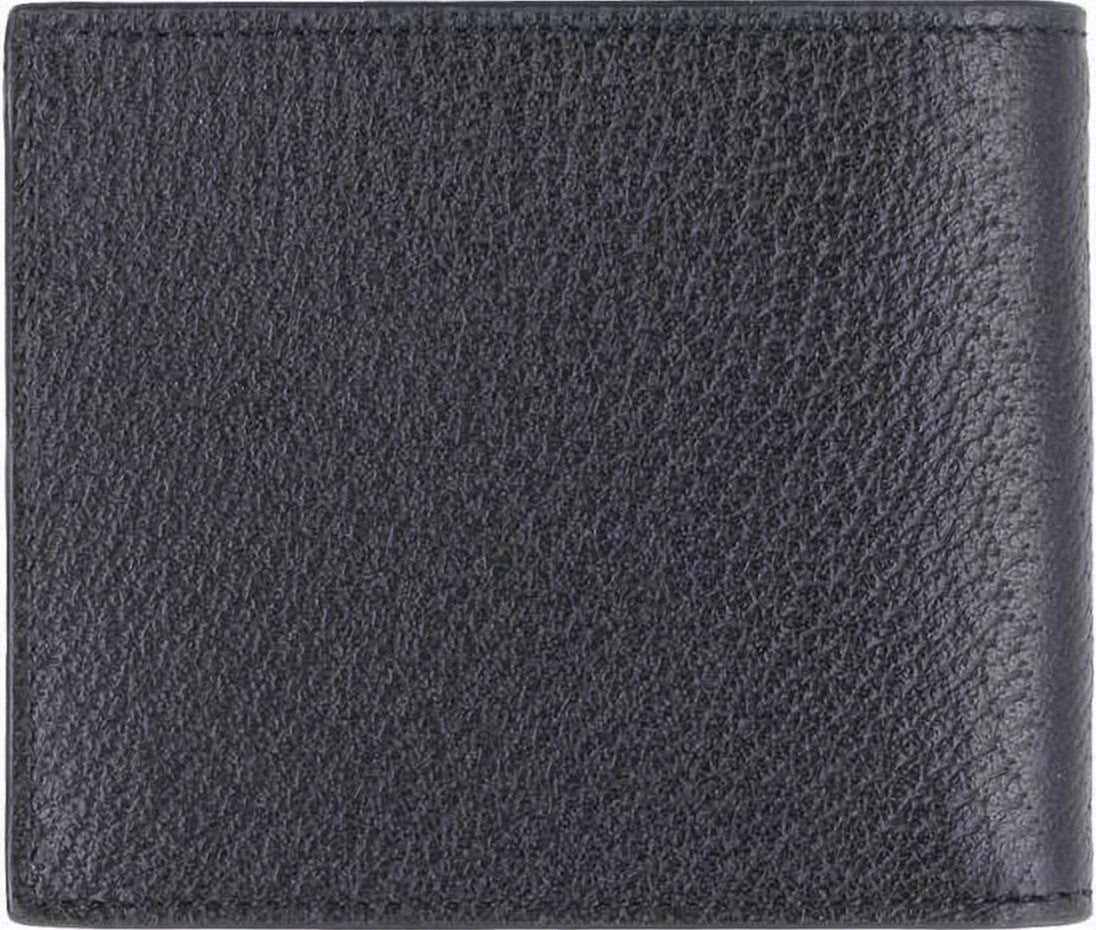 Compact Bifold Wallet with Textured Leather