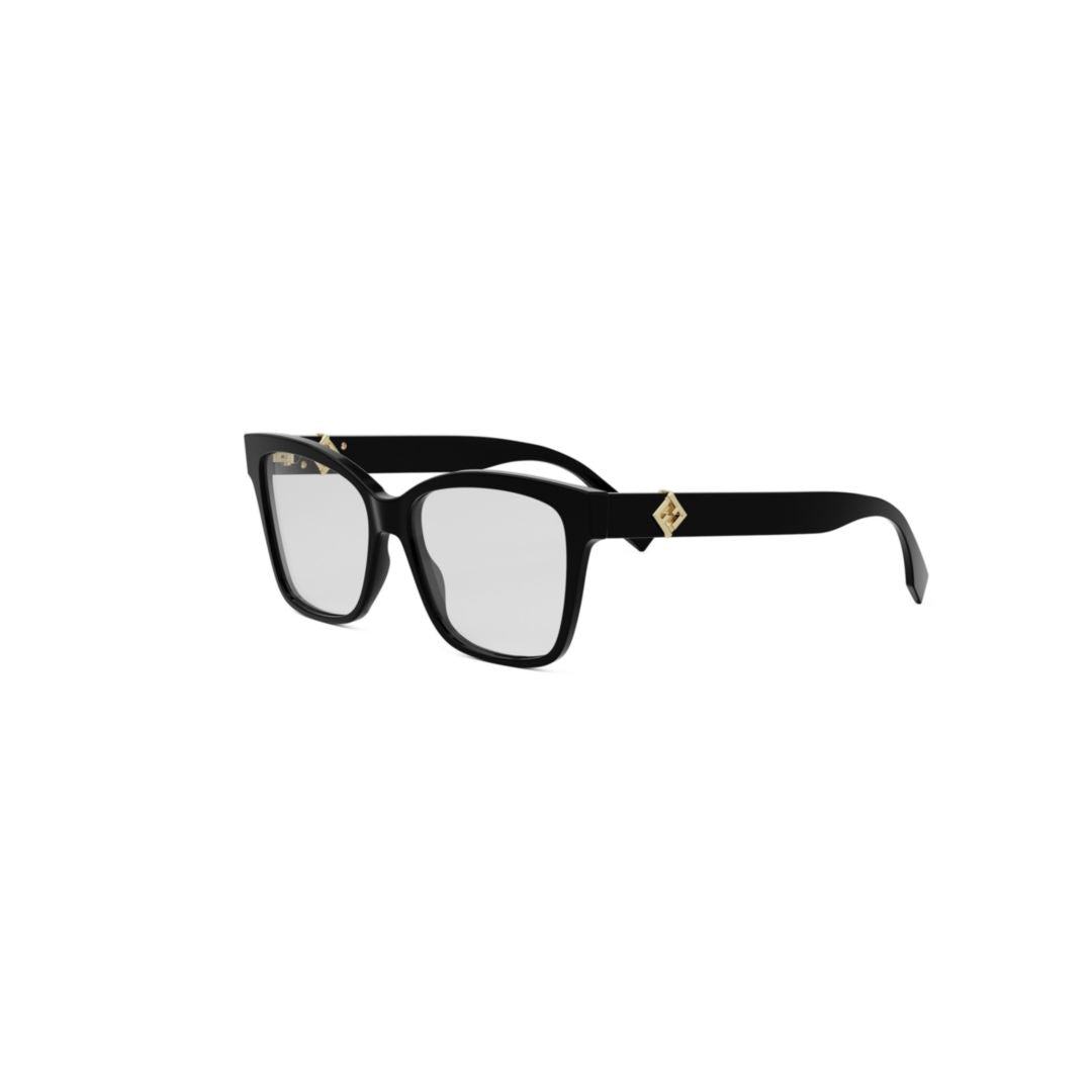 Fe50117i Rectangular Eyeglasses with Gold-tone Accents