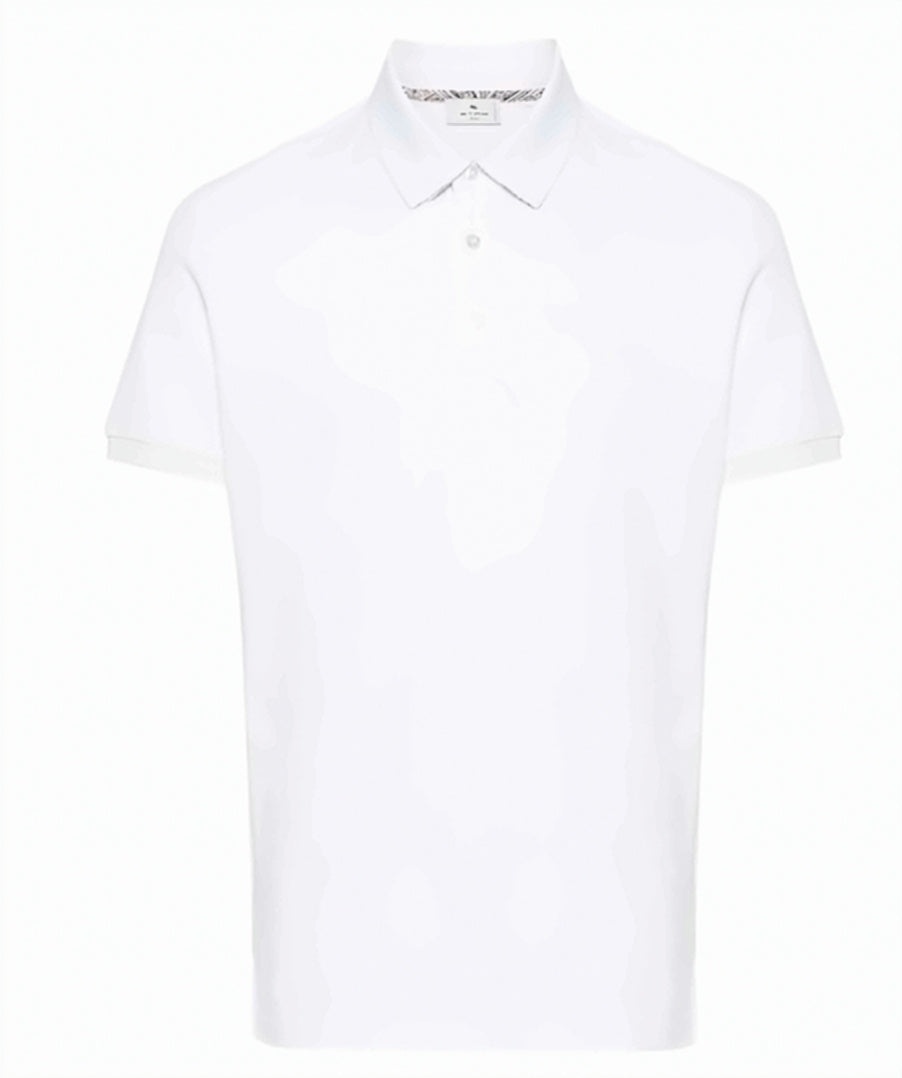 Minimalist Short-Sleeve Polo Shirt with Traditional Collar
