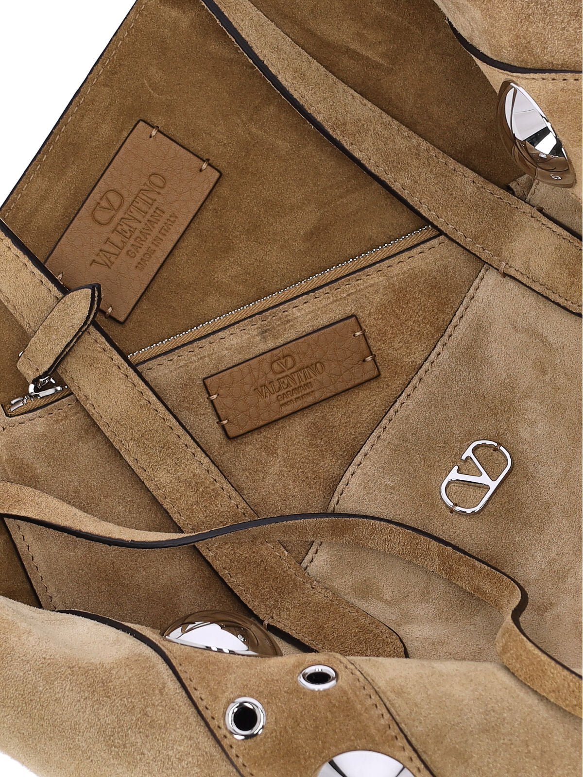 Structured Beige Handbag with Minimalist Design