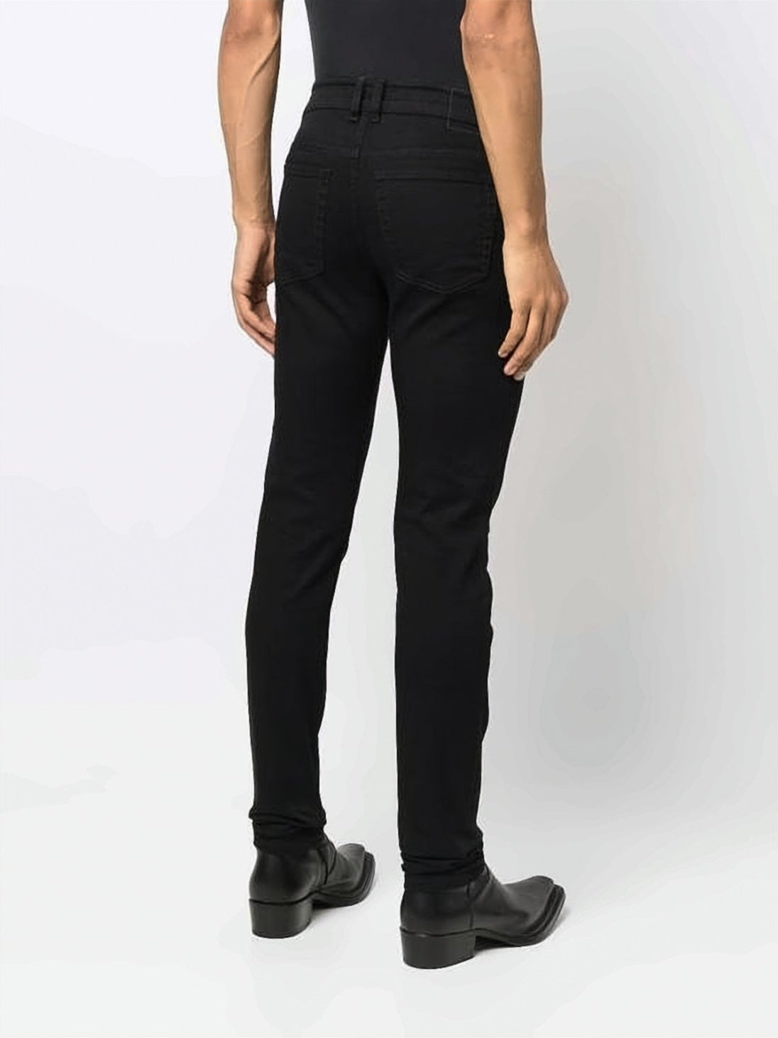 Slim-Fit Black Denim Pants