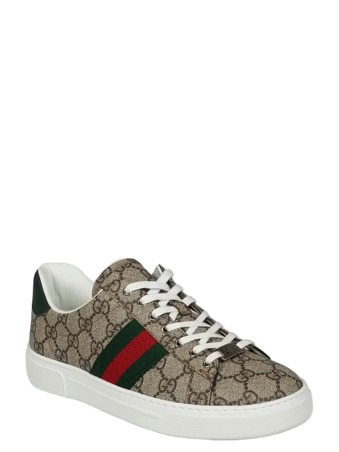 Canvas Sneakers with Iconic Monogram and Striped Accents