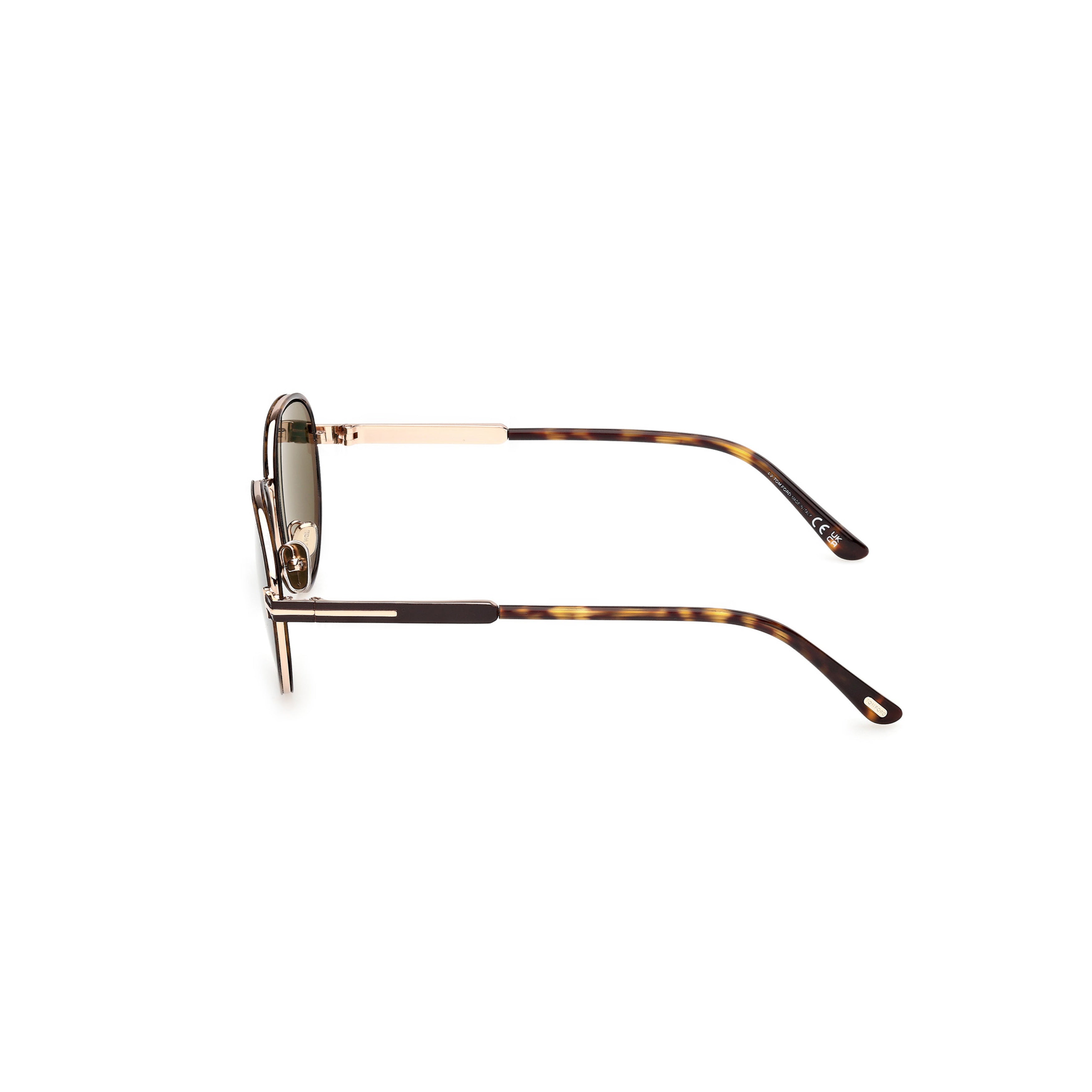 Ft1339 Round Green Lens Sunglasses
