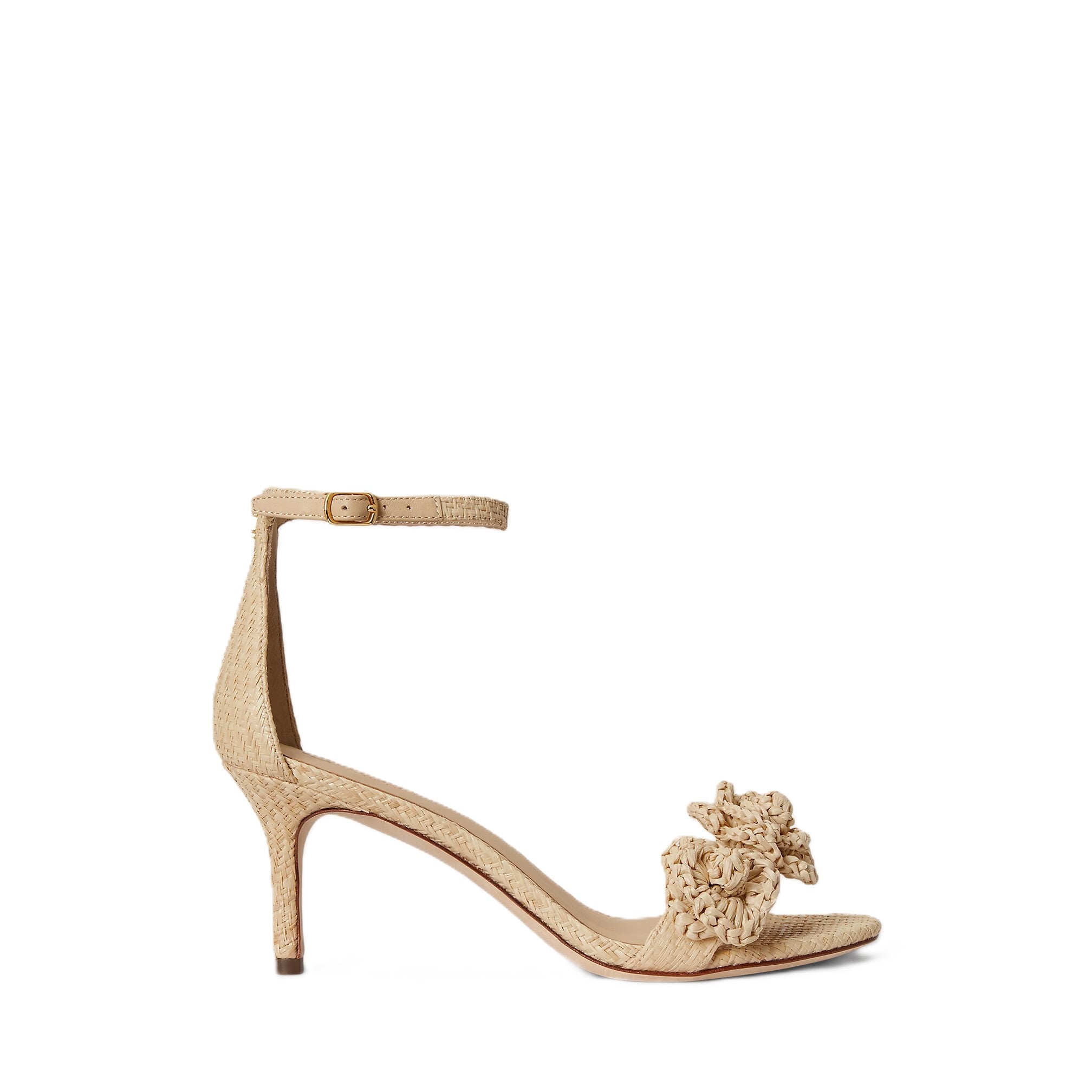 Delicate High-Heeled Sandal with Woven Texture