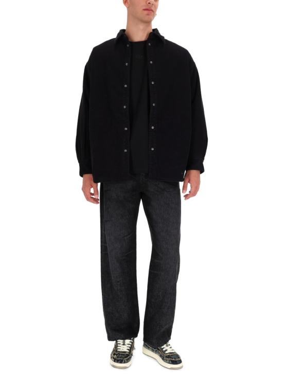 Long-Sleeve Black Casual Shirt