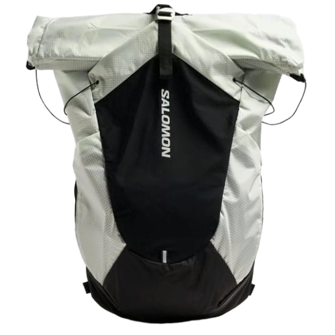 Roll-Top Backpack With Light Grey And Black Panels