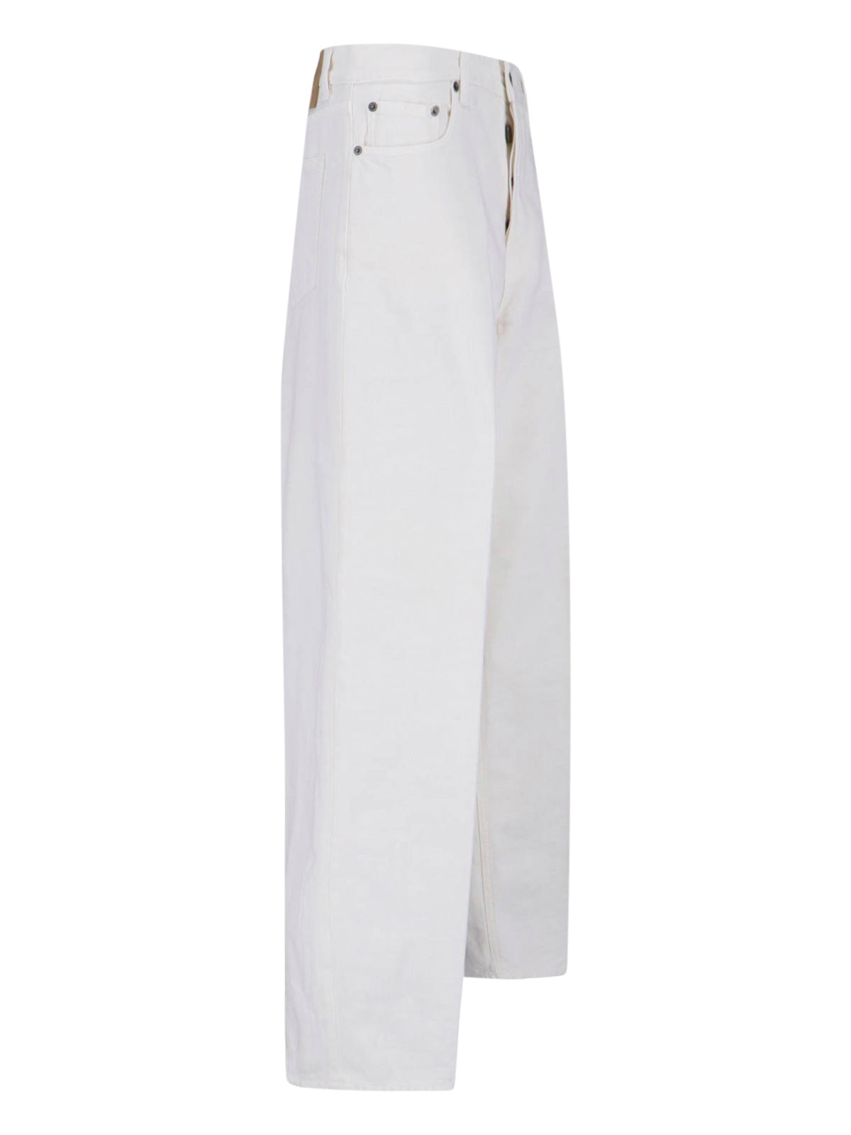 Wide-Leg Denim Pants With Classic Five-Pocket Design