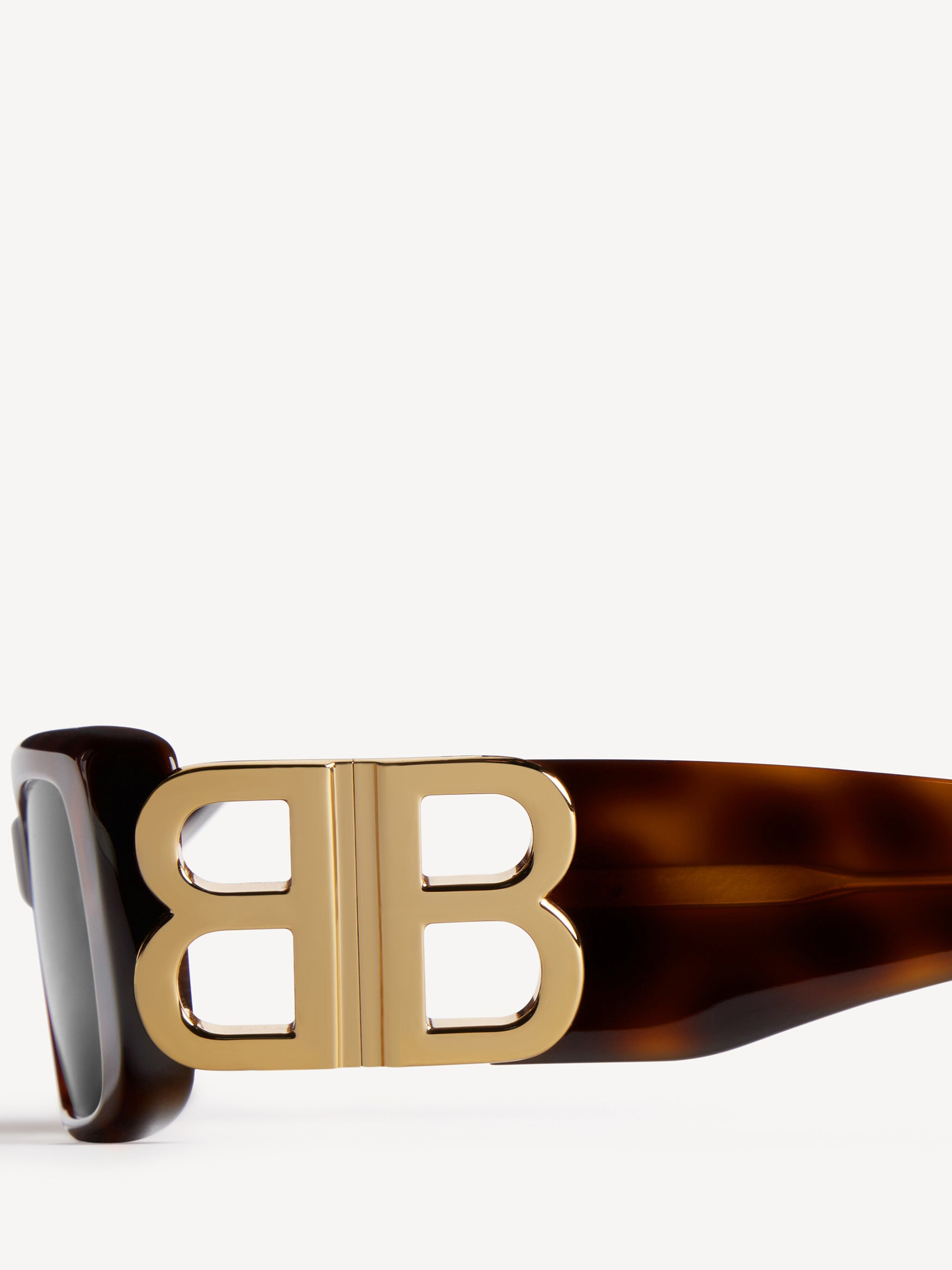 Tortoiseshell Dynasty Rectangle Logo Sunglasses