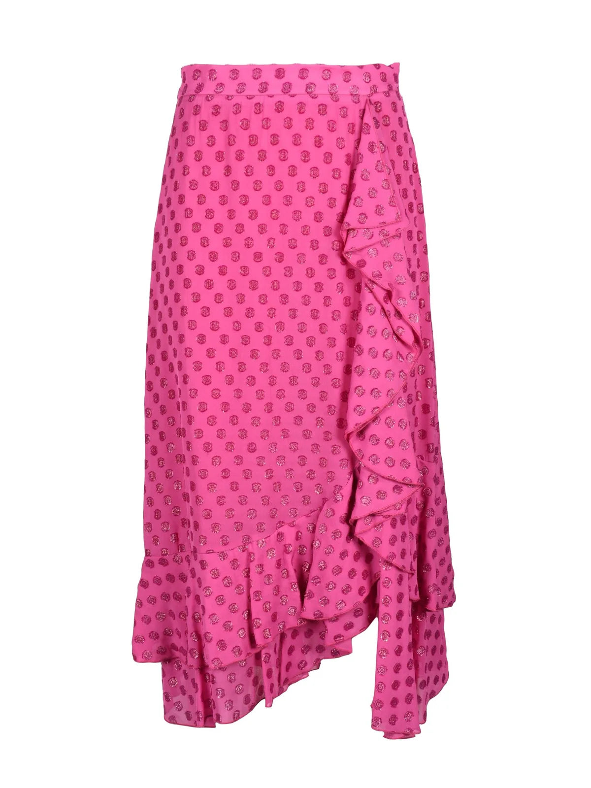 Fuchsia Viscose Polyamide Skirt