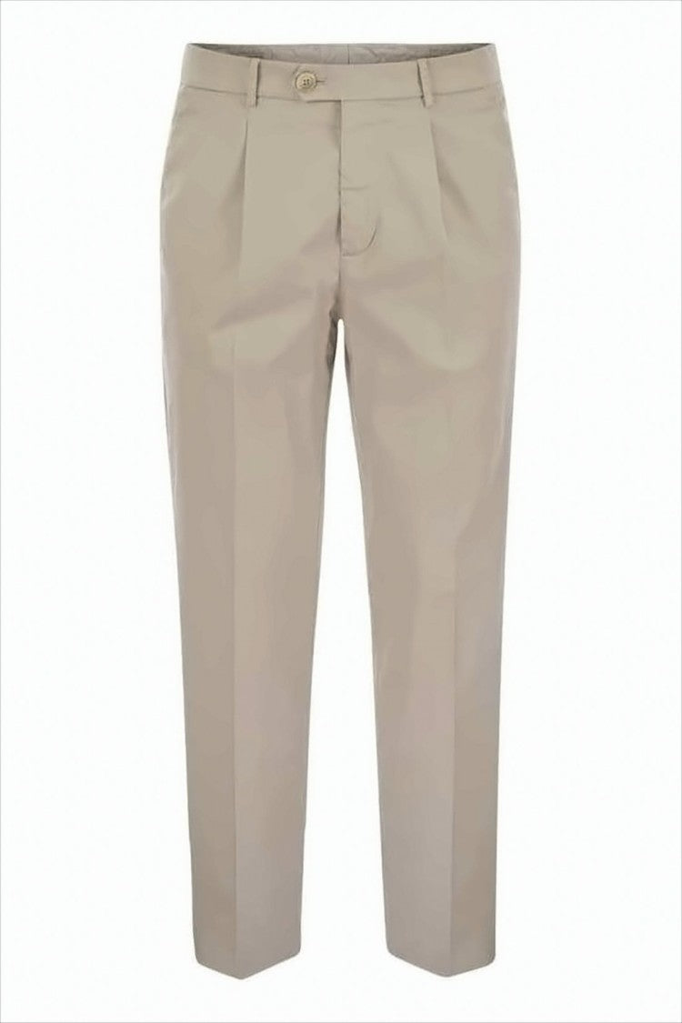 Tailored Straight Pants with Subtle Sheen