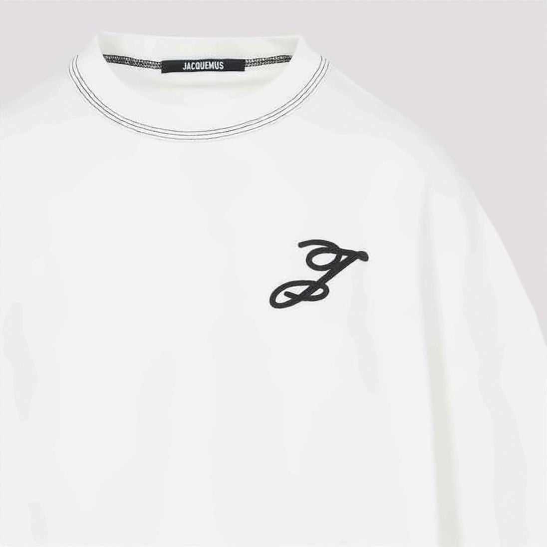 Relaxed-Fit Short-Sleeve T-Shirt with Subtle Embroidery