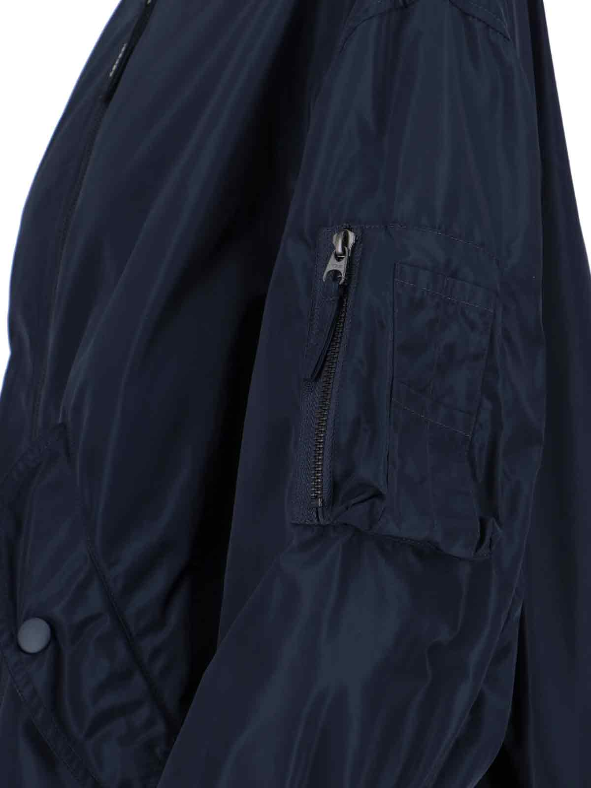 Technical Zip-Up Coat – Navy Blue
