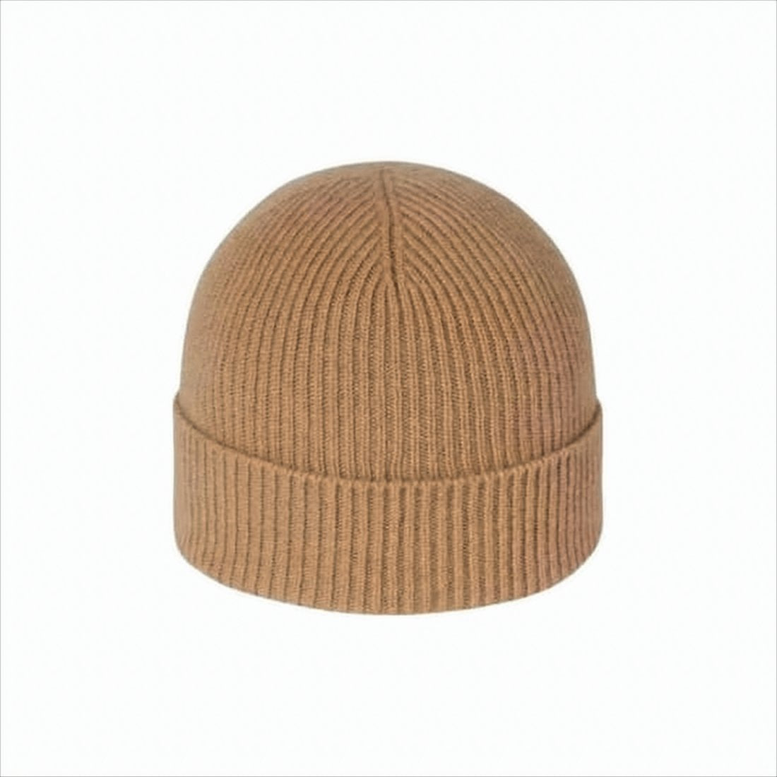 Ribbed Cashmere Beanie with Embossed Detail