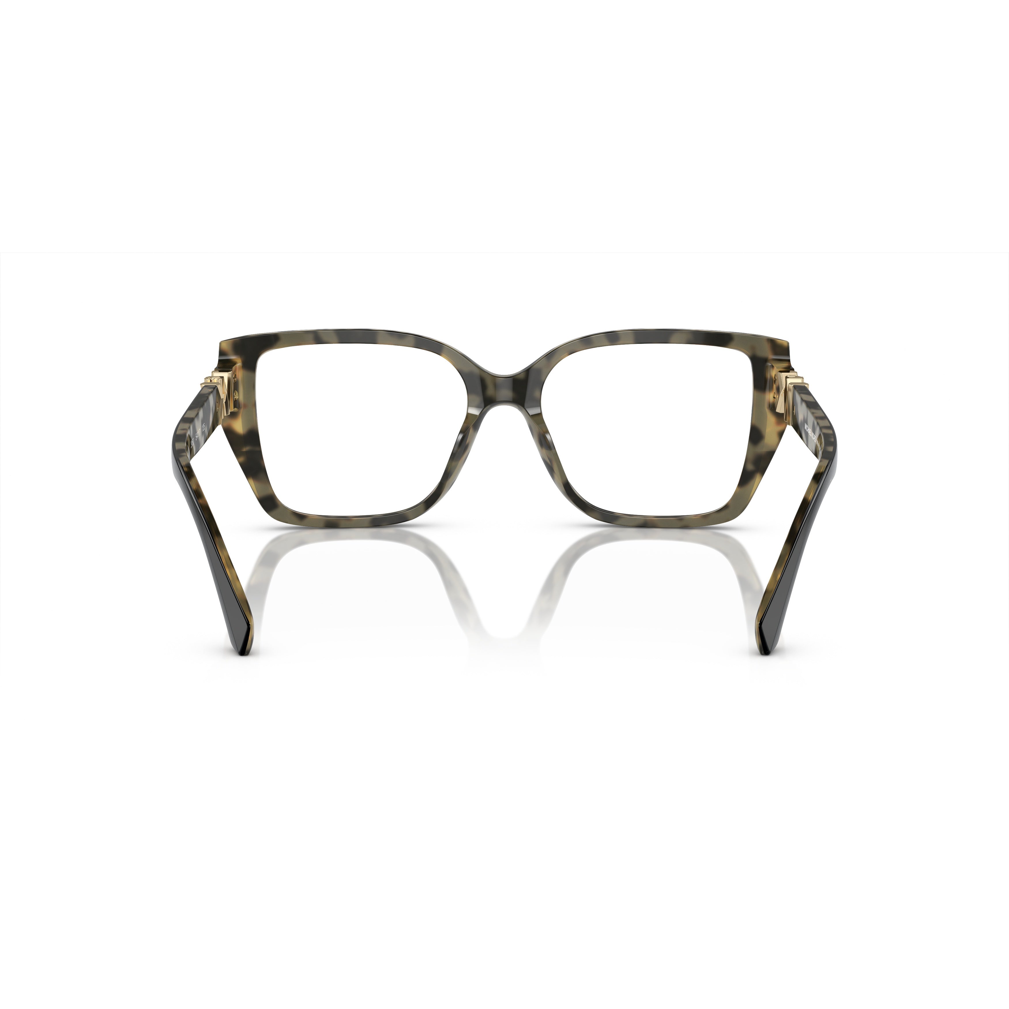 0mk4115u Oversized Tortoiseshell Frame Eyeglasses with Gold Logo Accent
