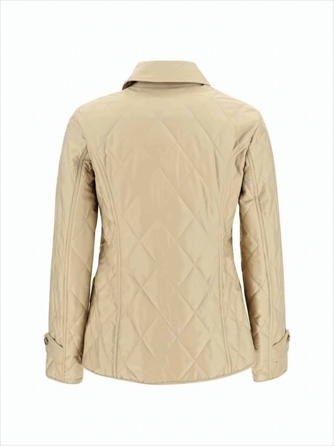 Diamond Quilted Jacket With Tailored Fit And Button Details