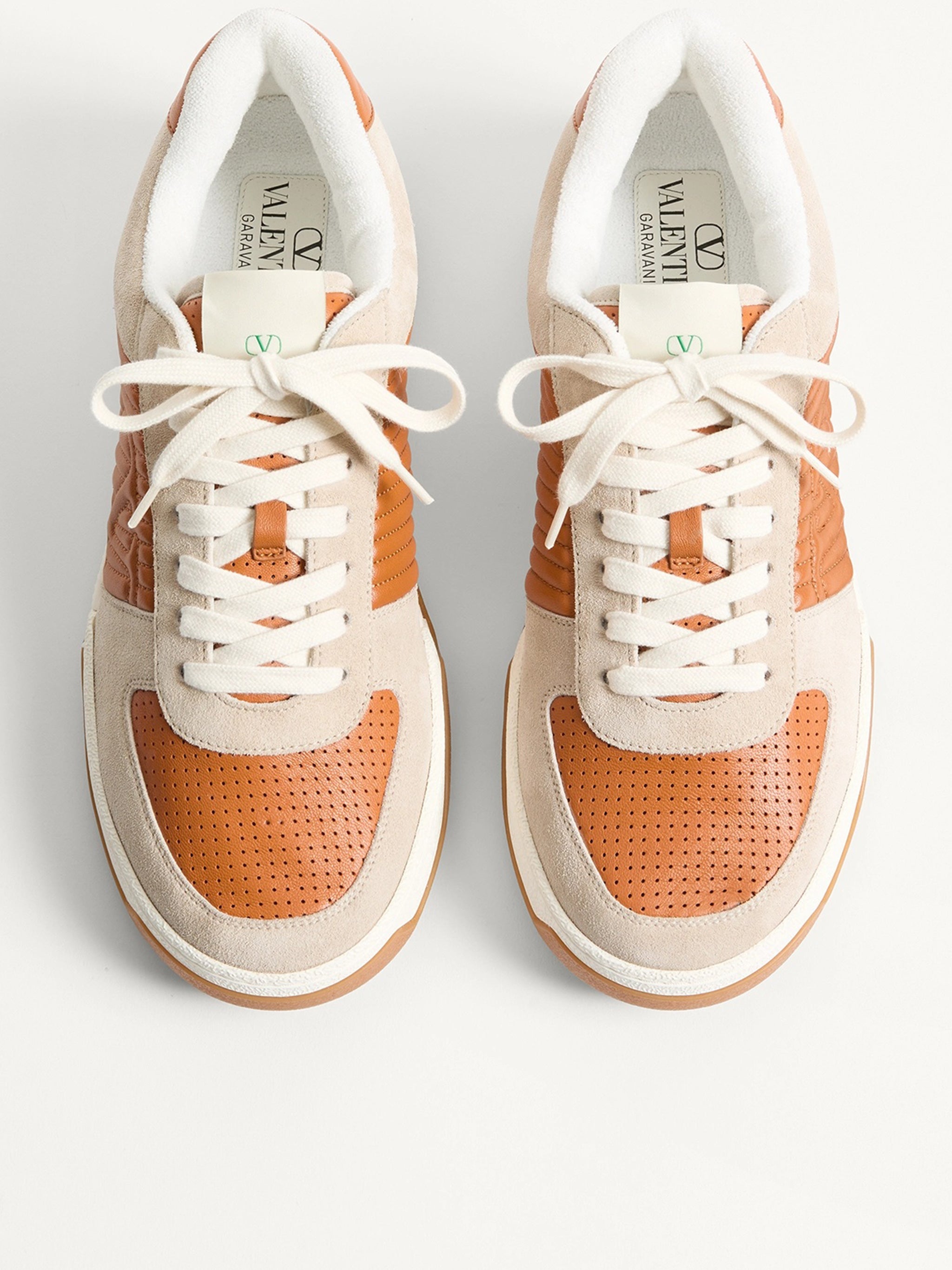 Tan Sneakers Low-Top Smooth Leather Sneakers