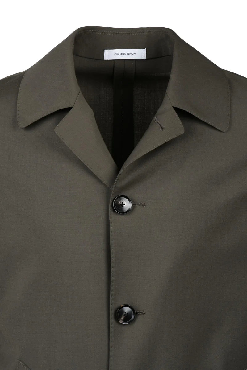 Virgin Wool Overcoat - Brown