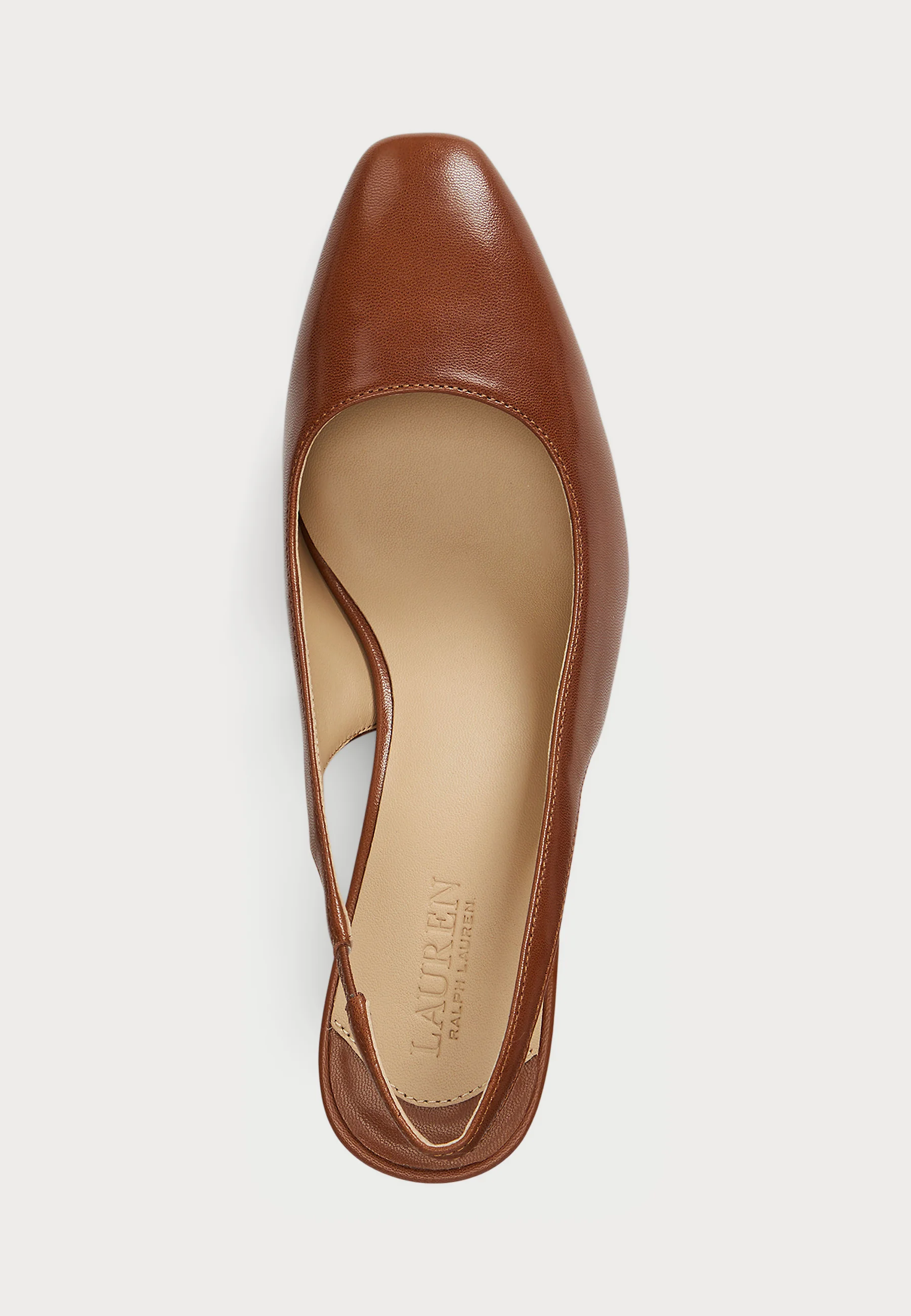 Brown Klaire Leather Slingback Pumps
