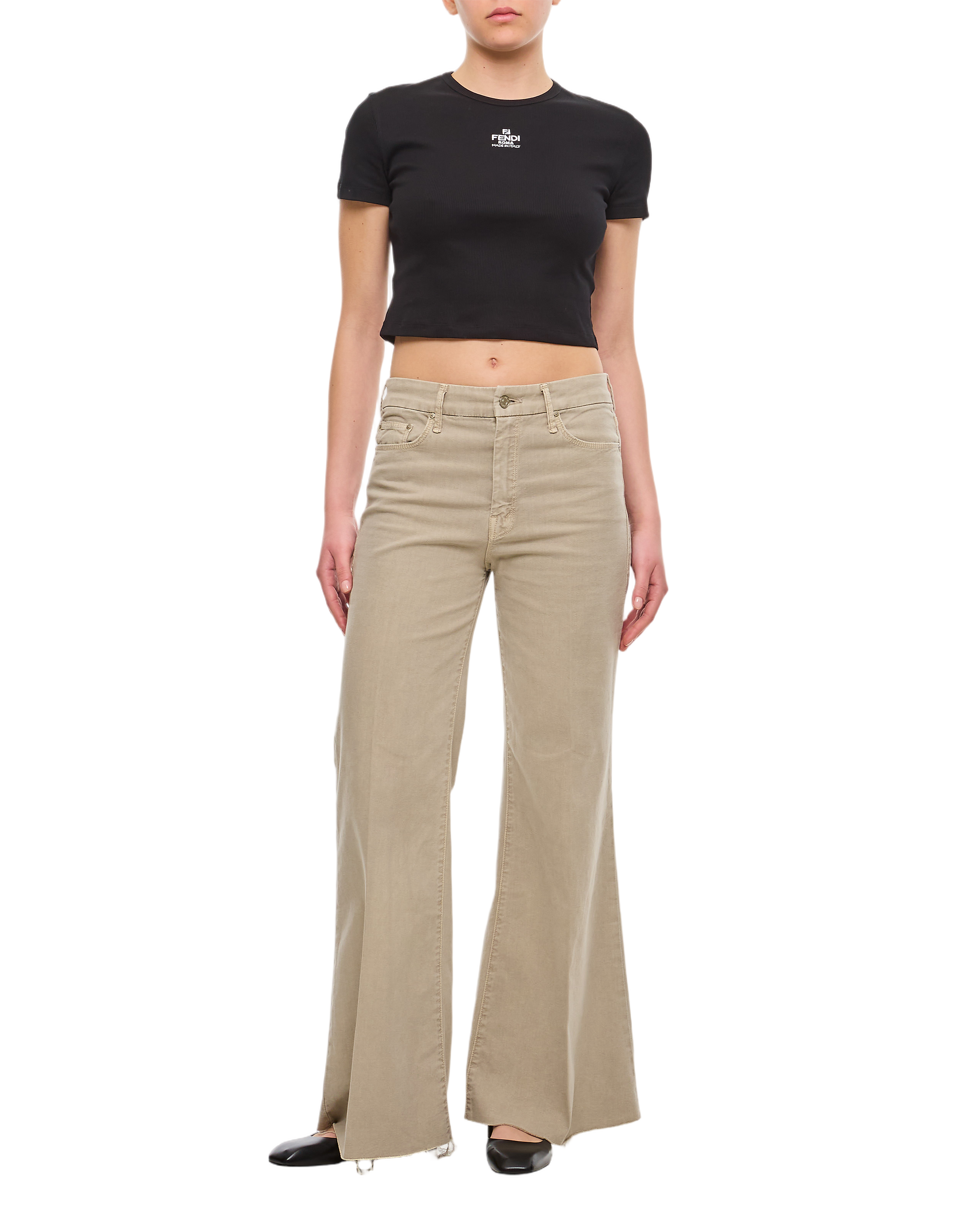 Ribbed Cropped T-Shirt