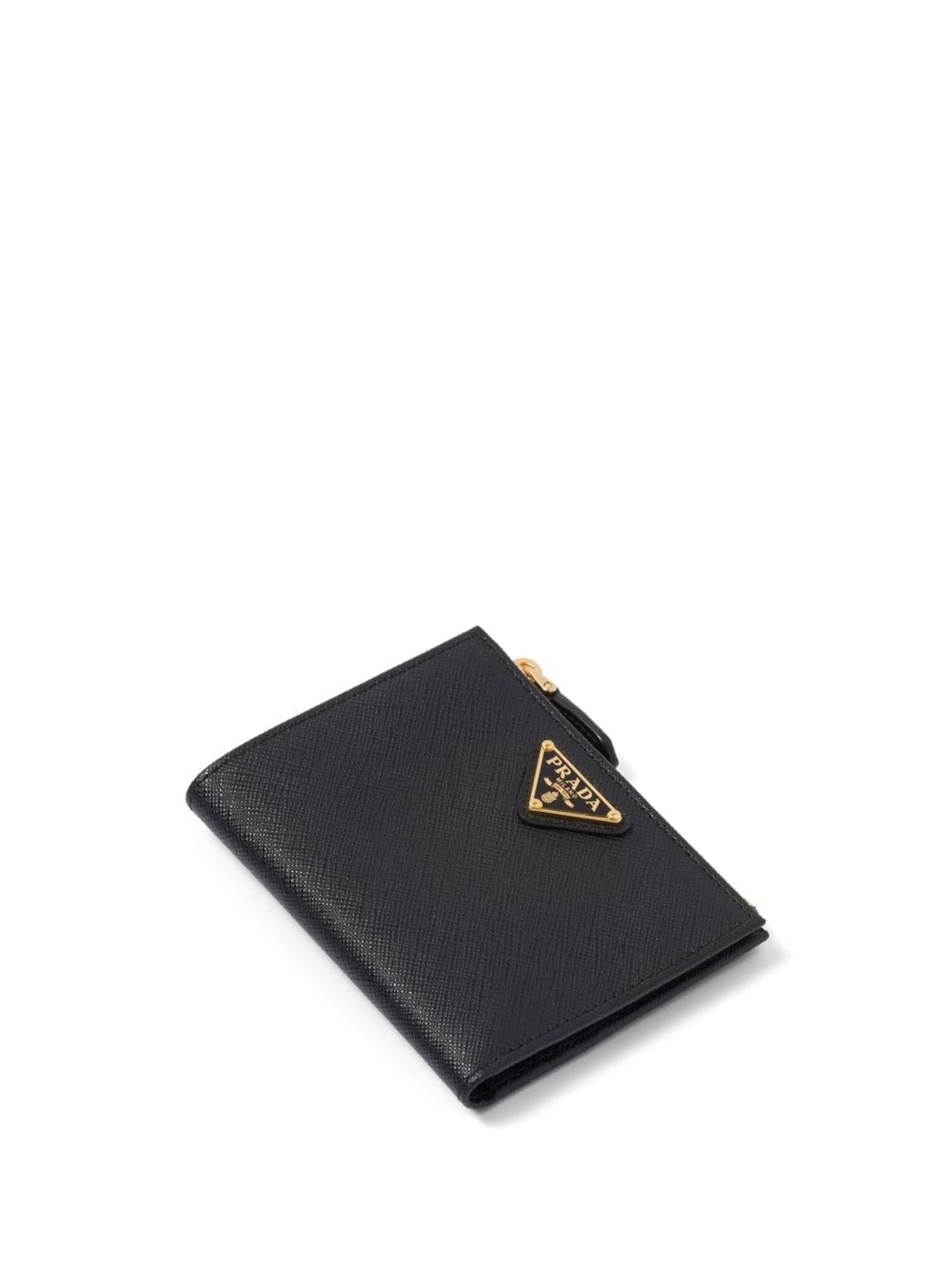 Black Saffiano Leather Small Wallet