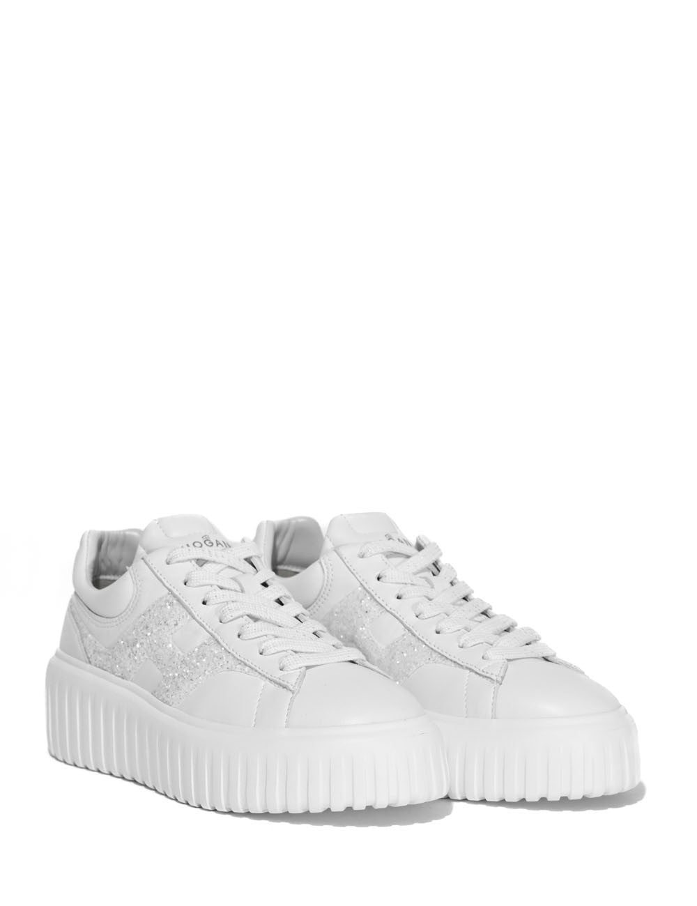 Contemporary White H-Stripes Sneakers