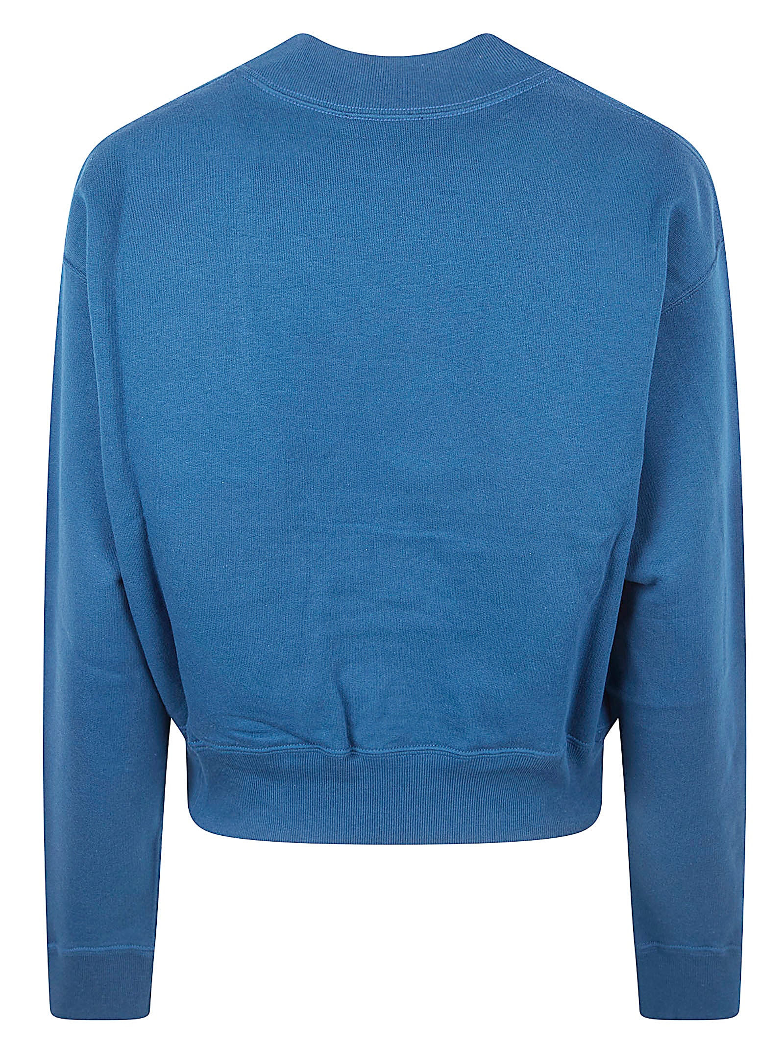 Varsity Style Cropped Pullover Sweater with Mock Neck and Appliqué Patches