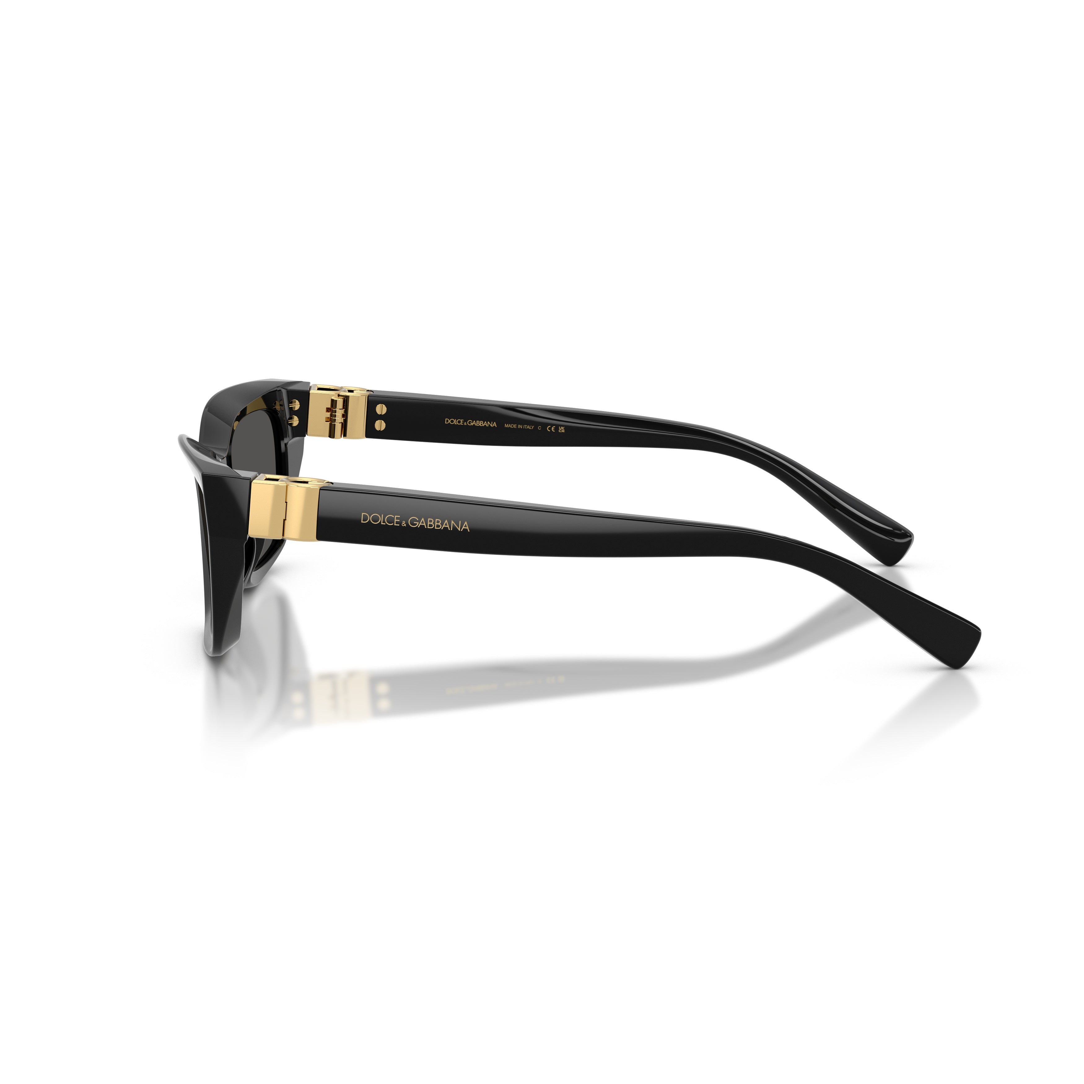 0dg4532 Rectangular Sunglasses with Glossy Black Frame