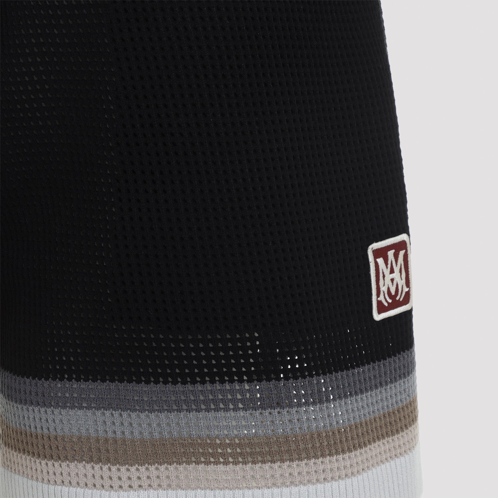 Textured Knit Bermuda Shorts With Contrasting Drawstring