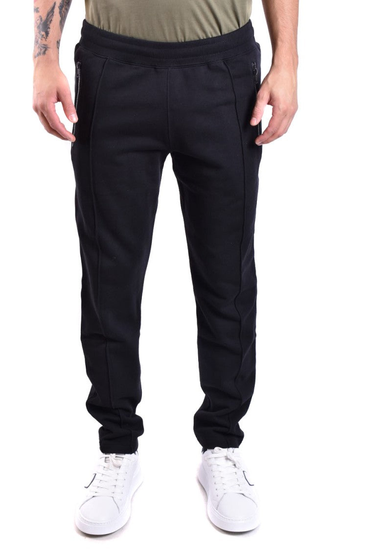 Tapered Black Trousers With Elastic Waistband