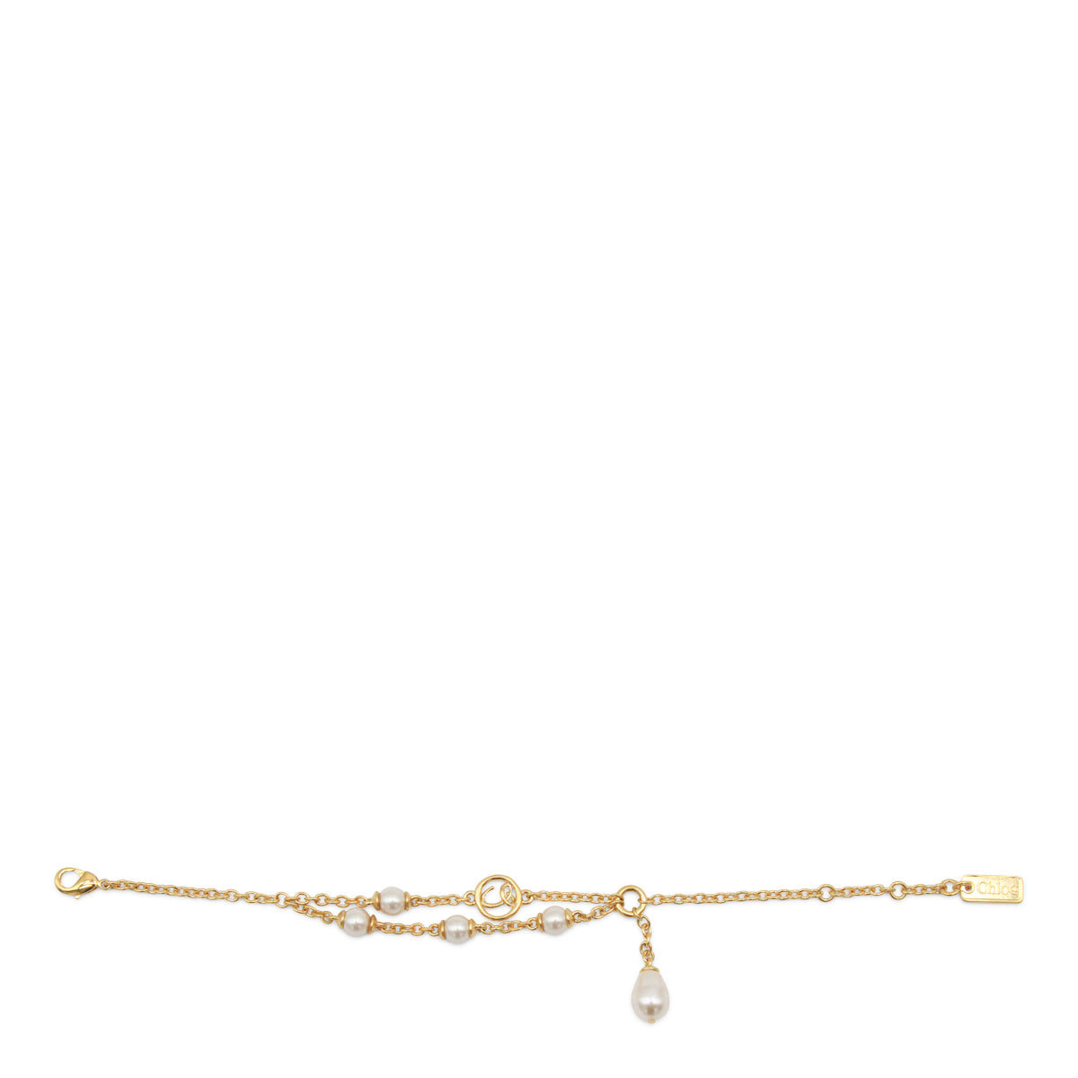 Gold And Pearly Bras Bracelet