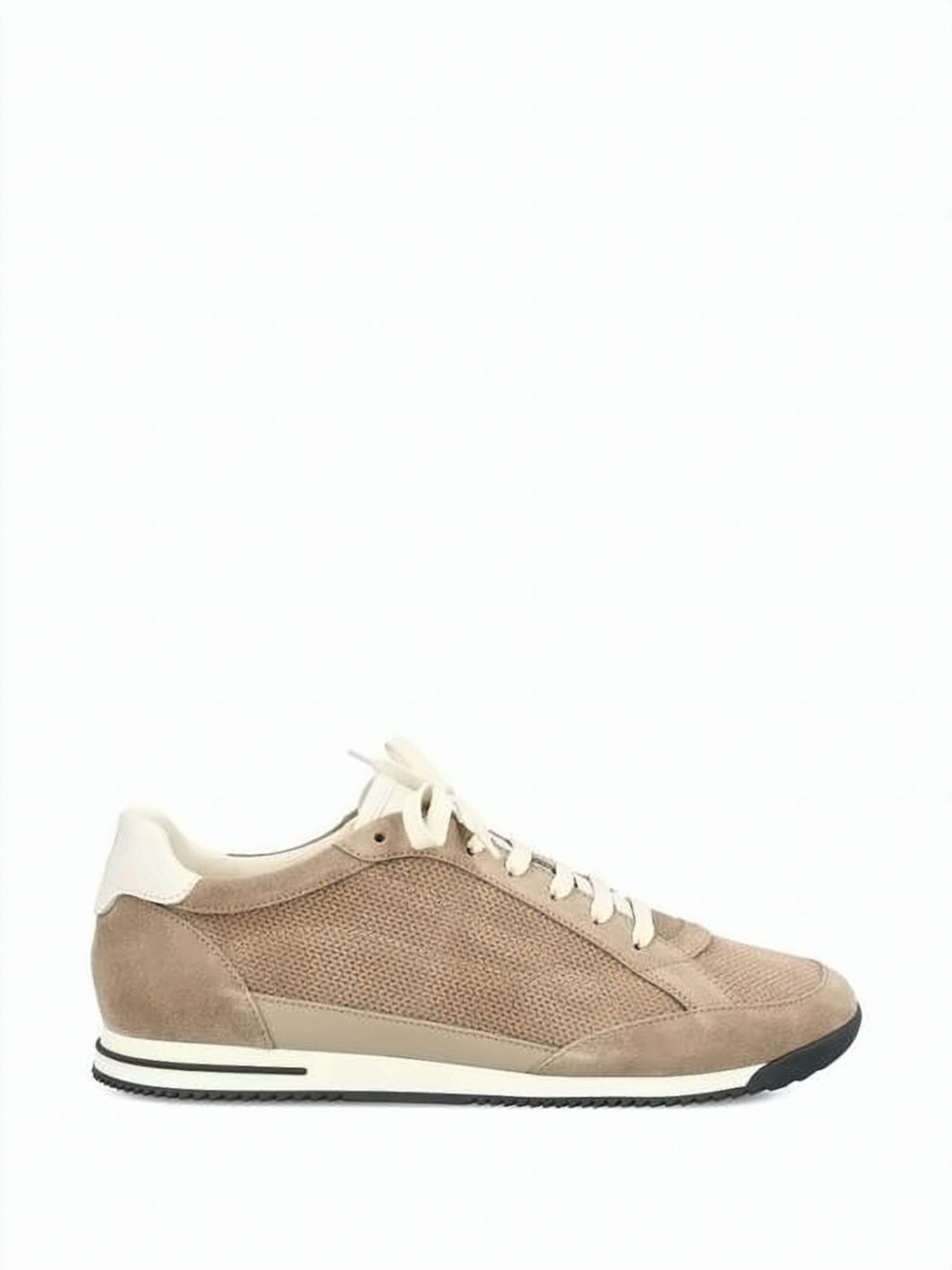 Low-Profile Suede and Calfskin Sneakers