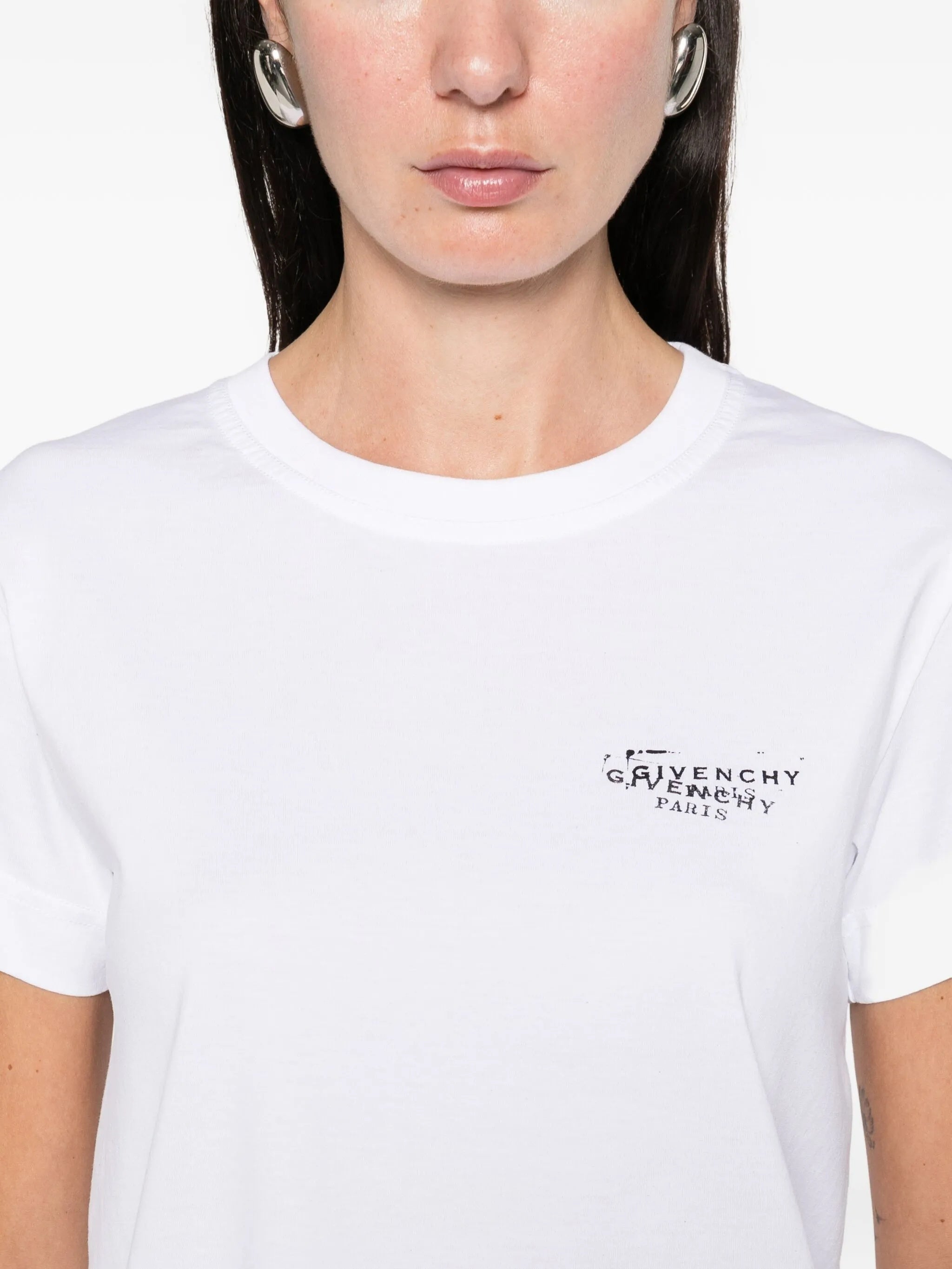 Regular Fit White Cotton Minimalist T-Shirt