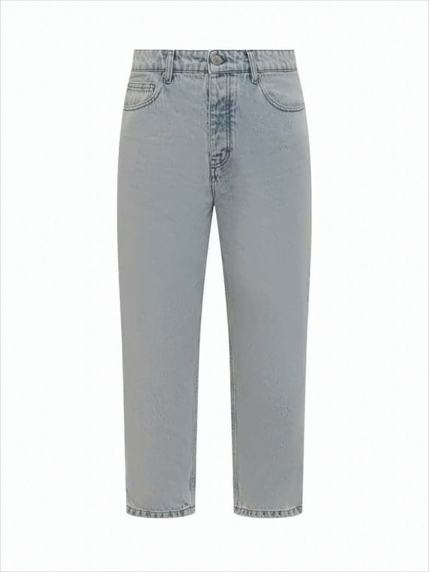 Light Wash Denim Pants with Classic Five-Pocket Design