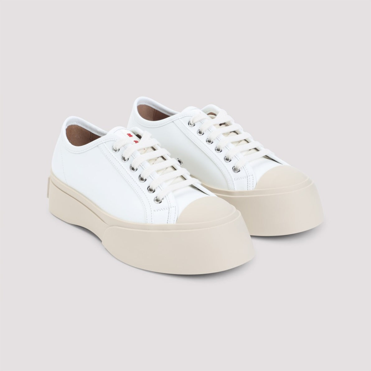 Modern White Calf Leather Sneakers
