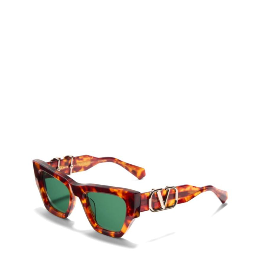 V - Sette Angular Tortoiseshell Sunglasses